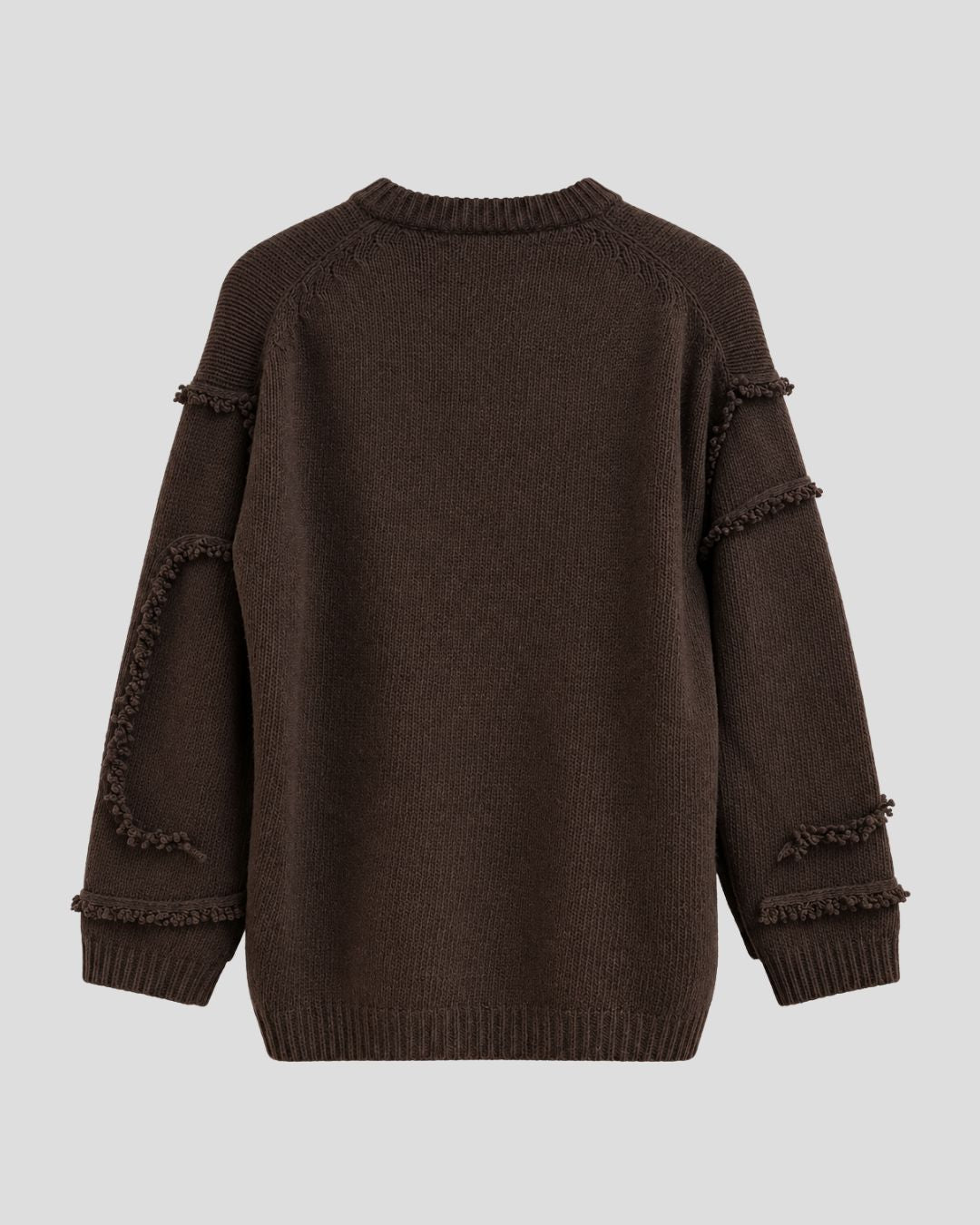 Yak Down Round Neck Sweater with Tassel
