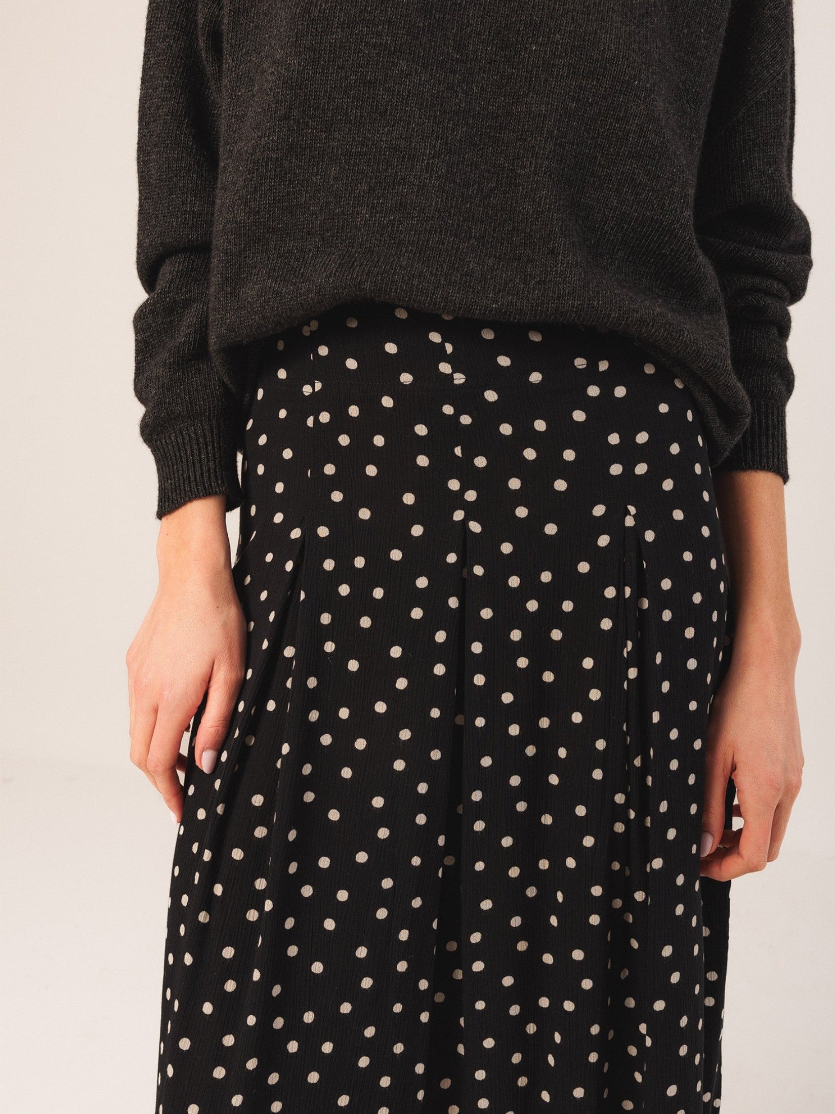 Polka Dot Midi Skirt