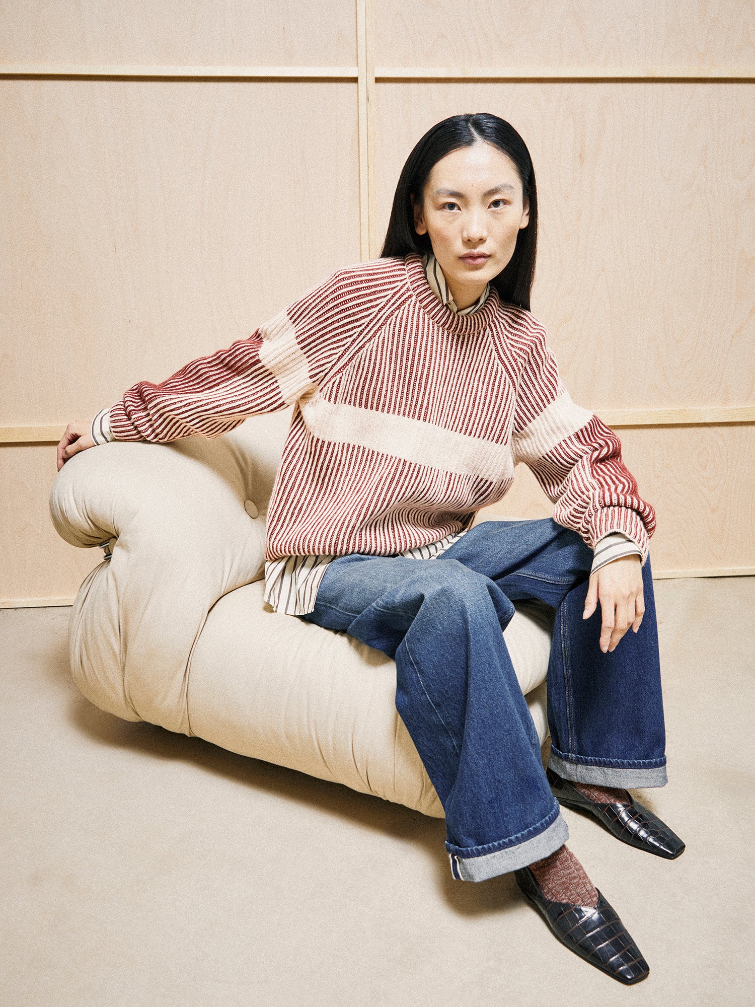 Rib Artwork Knit Sweater