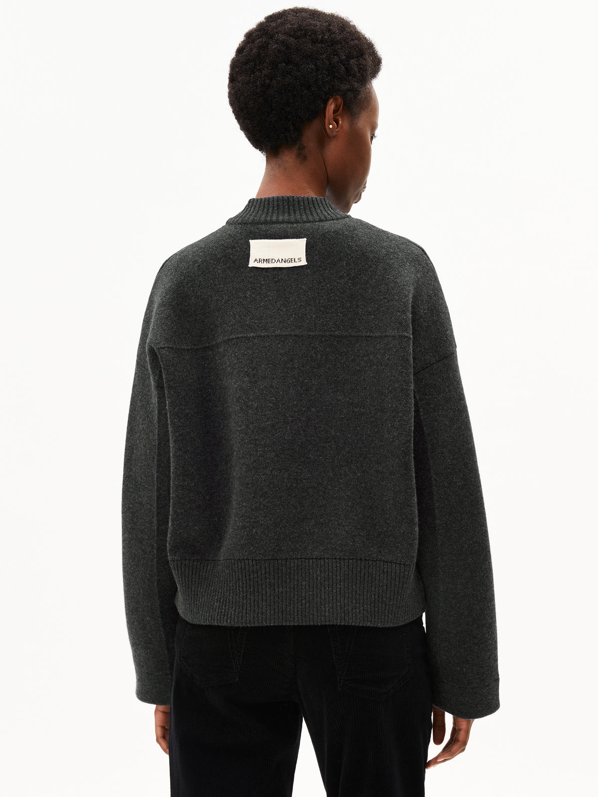Cotton-Wool Bomber Knit Jacket