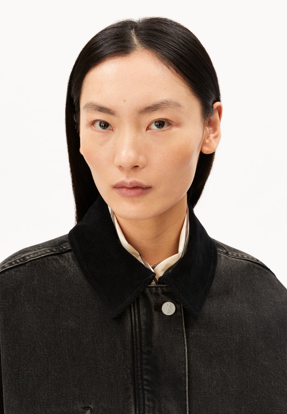 Cord Collar Denim Jacket