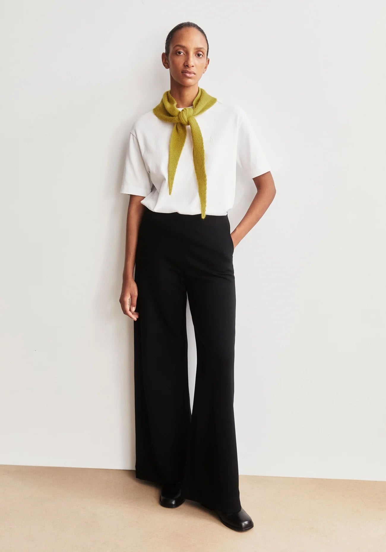 Basic Jersey Wide Leg Pant