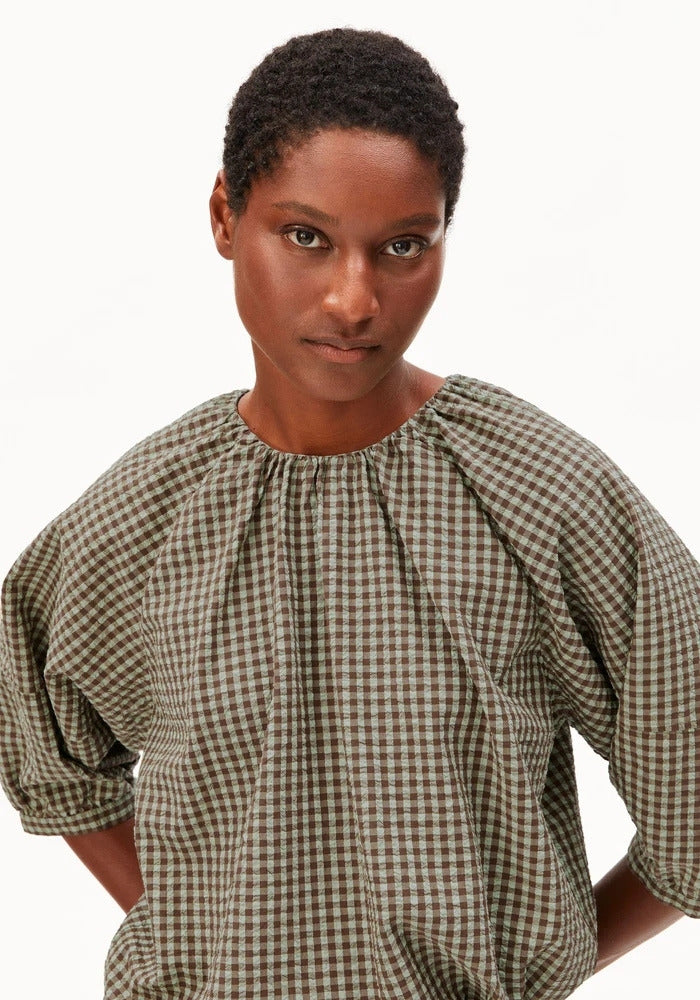 Vichy Seersucker Blouse