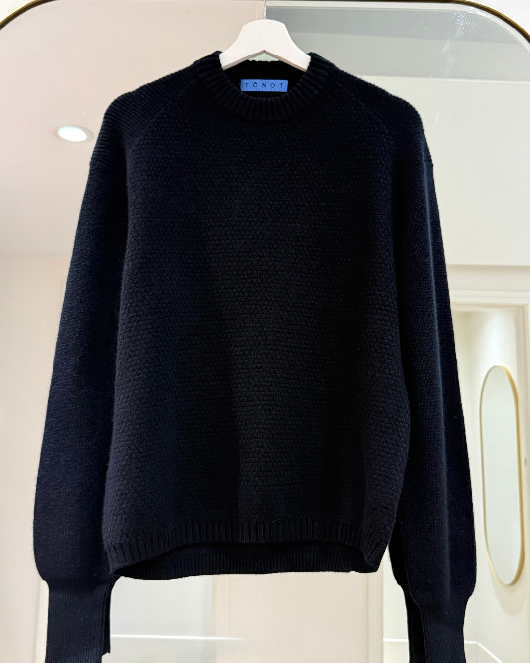 Cashmere Moss Stitch Round Neck