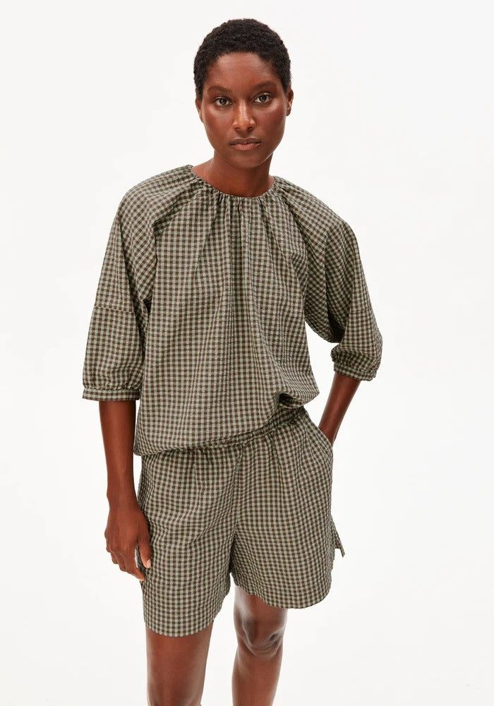 Vichy Seersucker Blouse