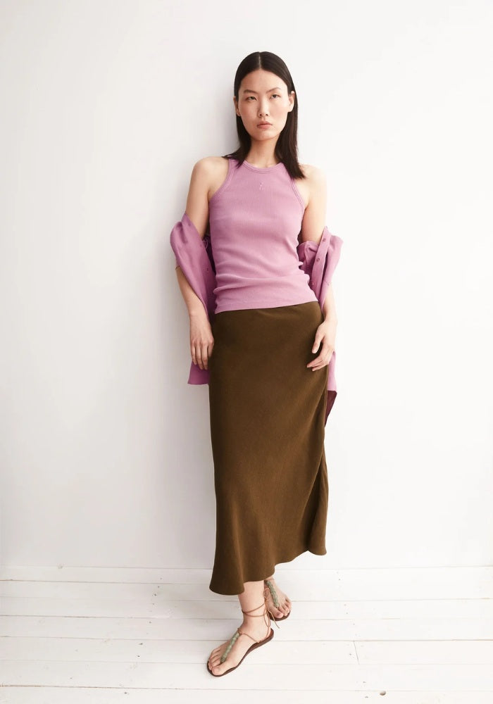 Lenovaa Lino Slip Skirt