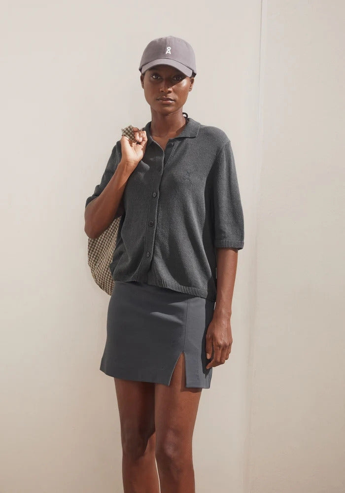Short Sleeve Linen Blend Cardigan