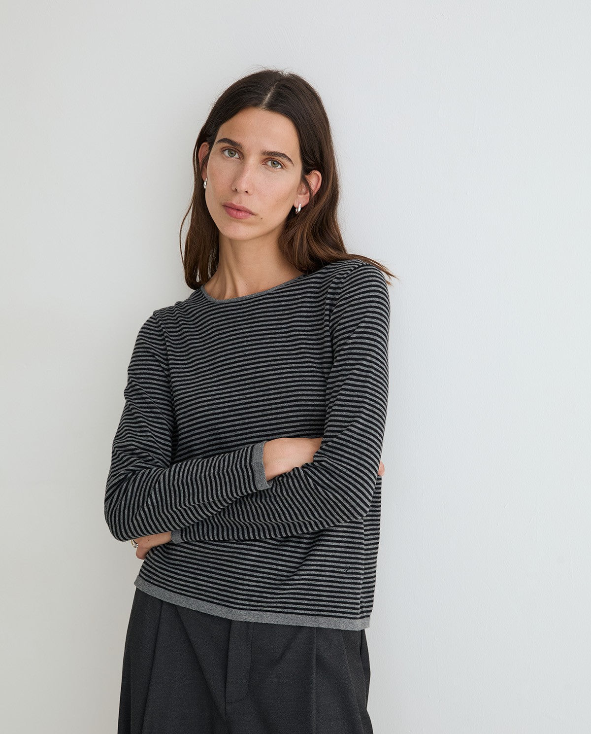 Fine Knit Striped Sweater