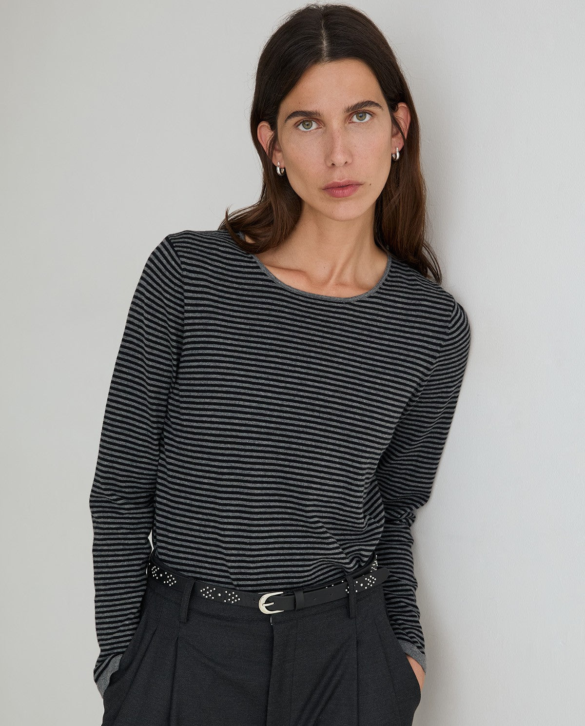 Fine Knit Striped Sweater