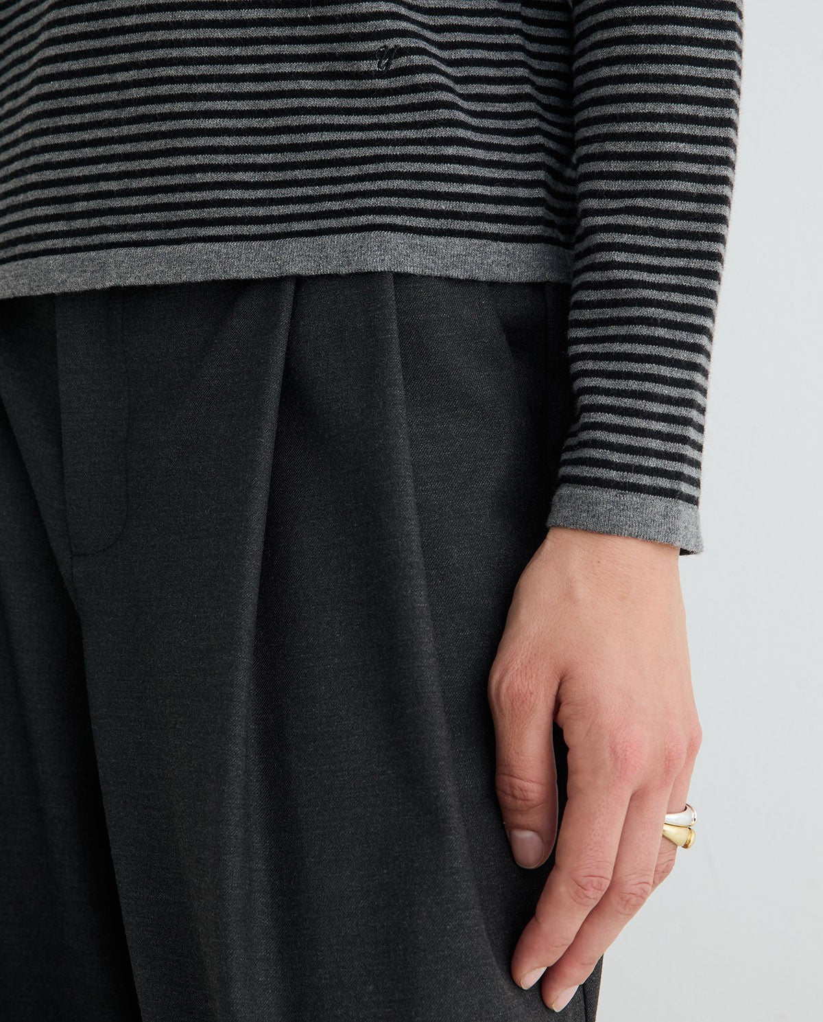 Fine Knit Striped Sweater