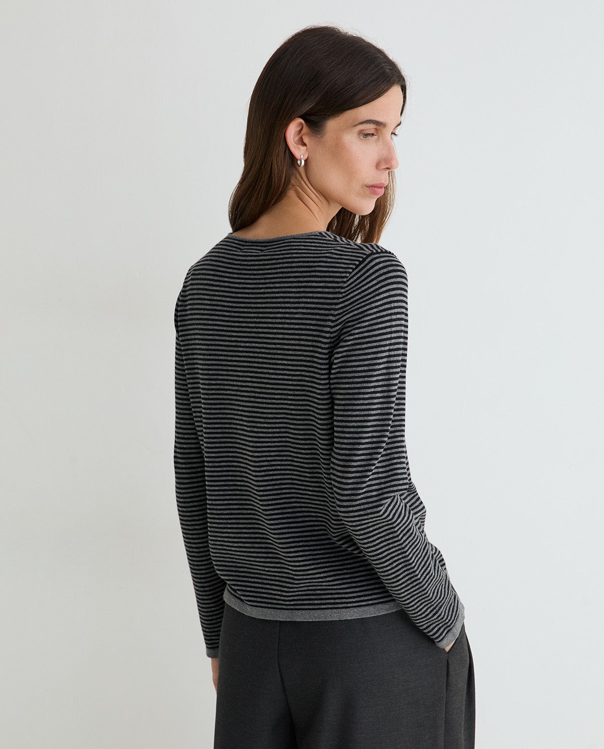 Fine Knit Striped Sweater