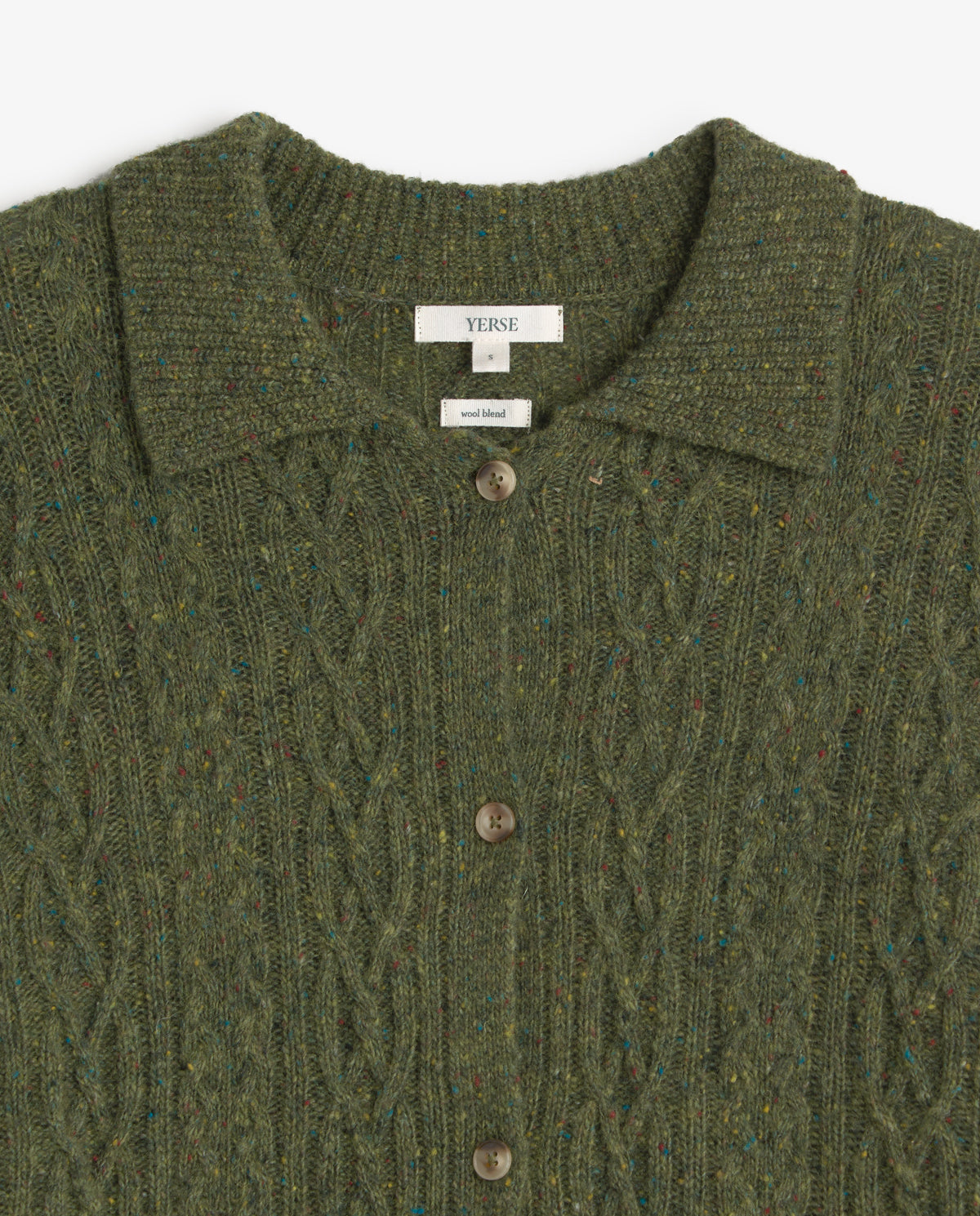 Cable Knit Tweed Cardigan