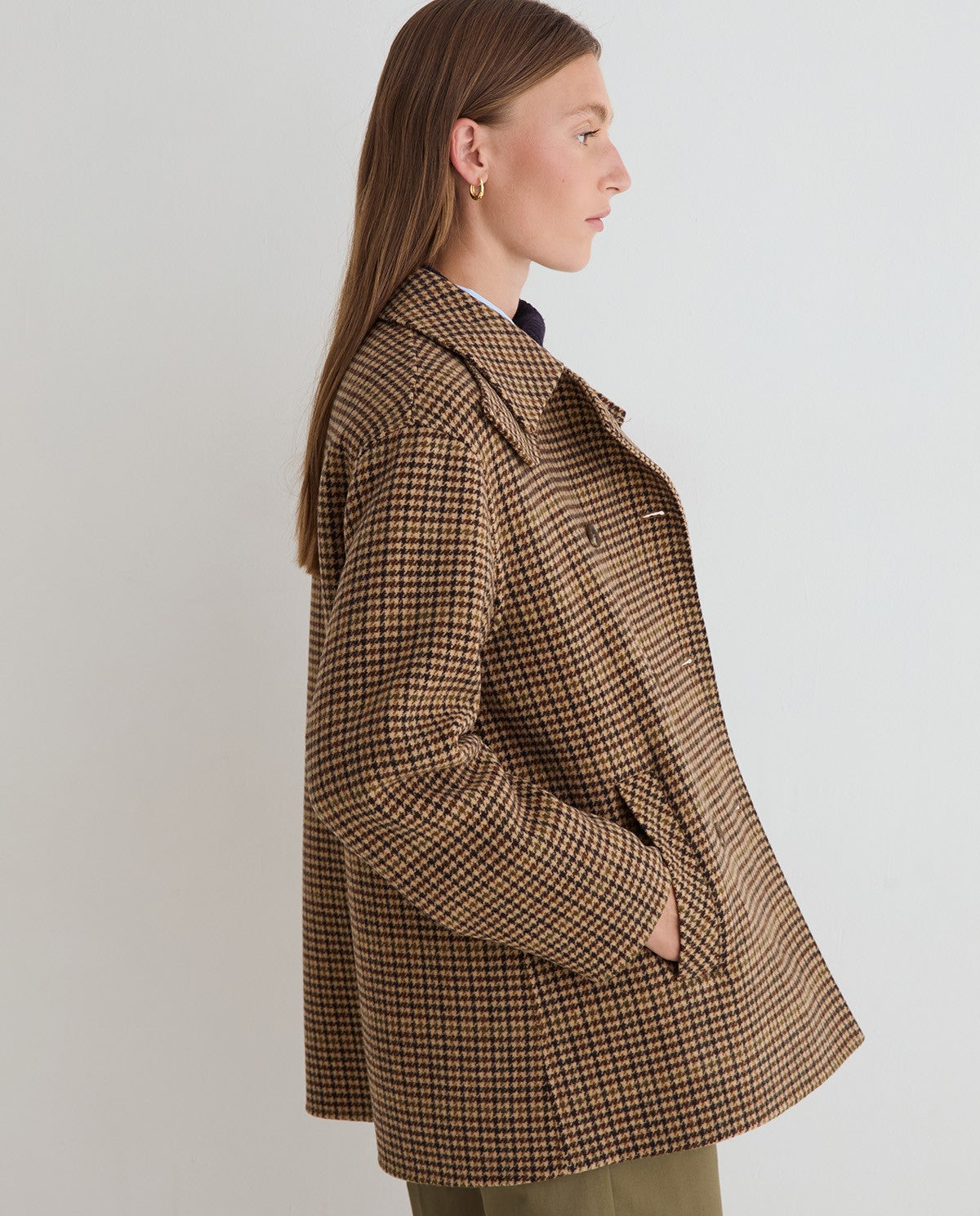 Short Double-Breasted Handmade Coat