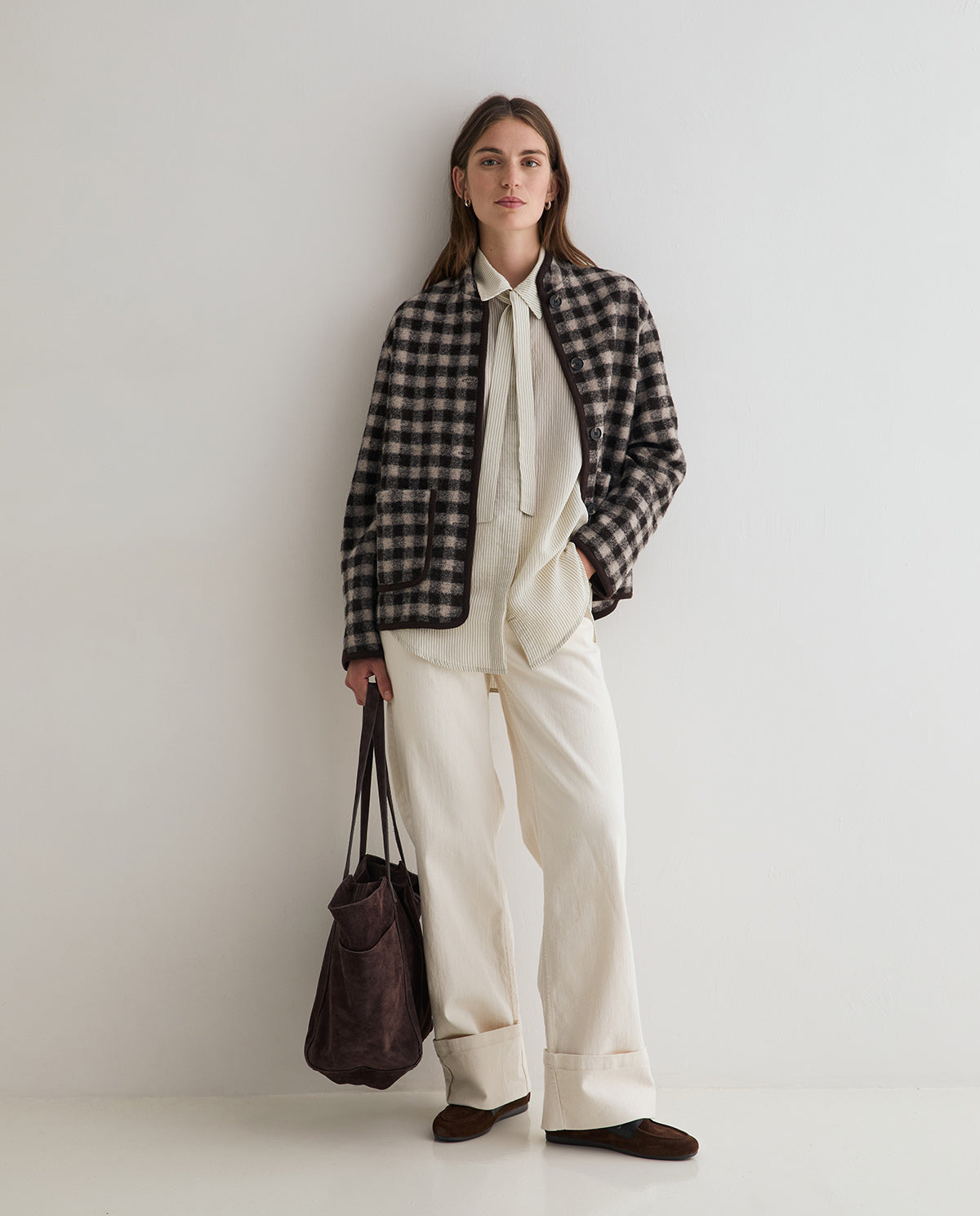 Short Boiled Wool Coat