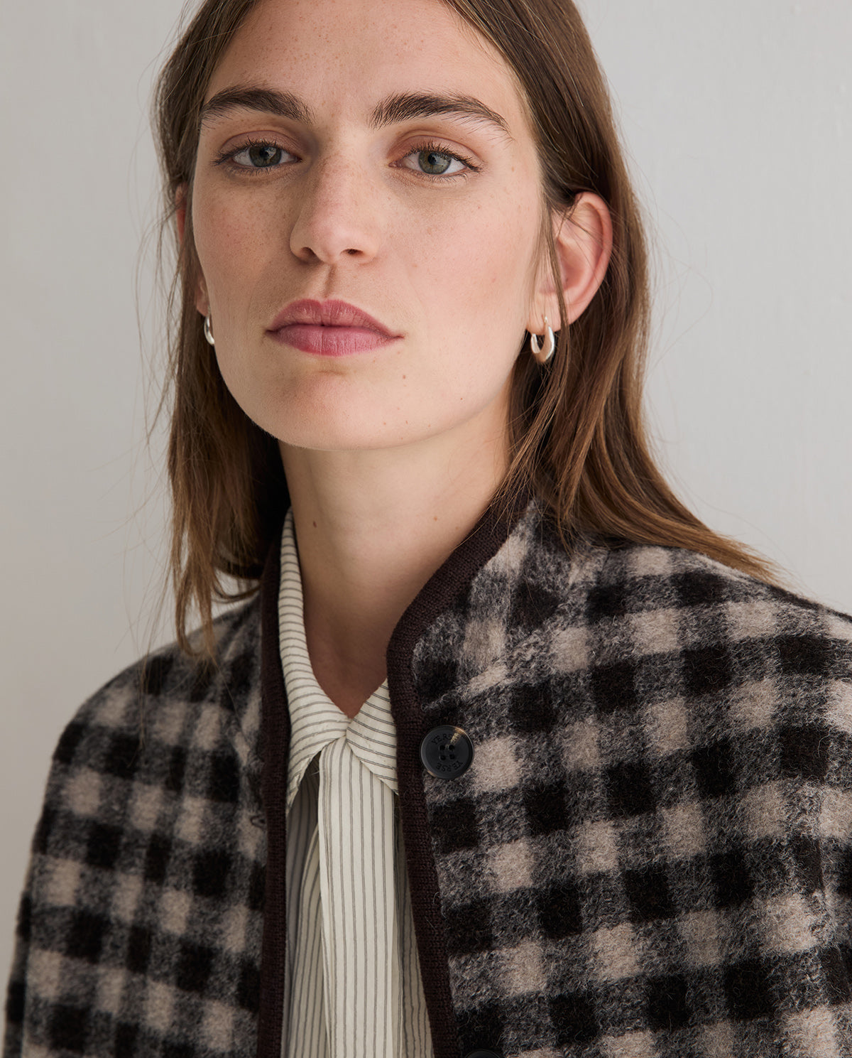 Short Boiled Wool Coat