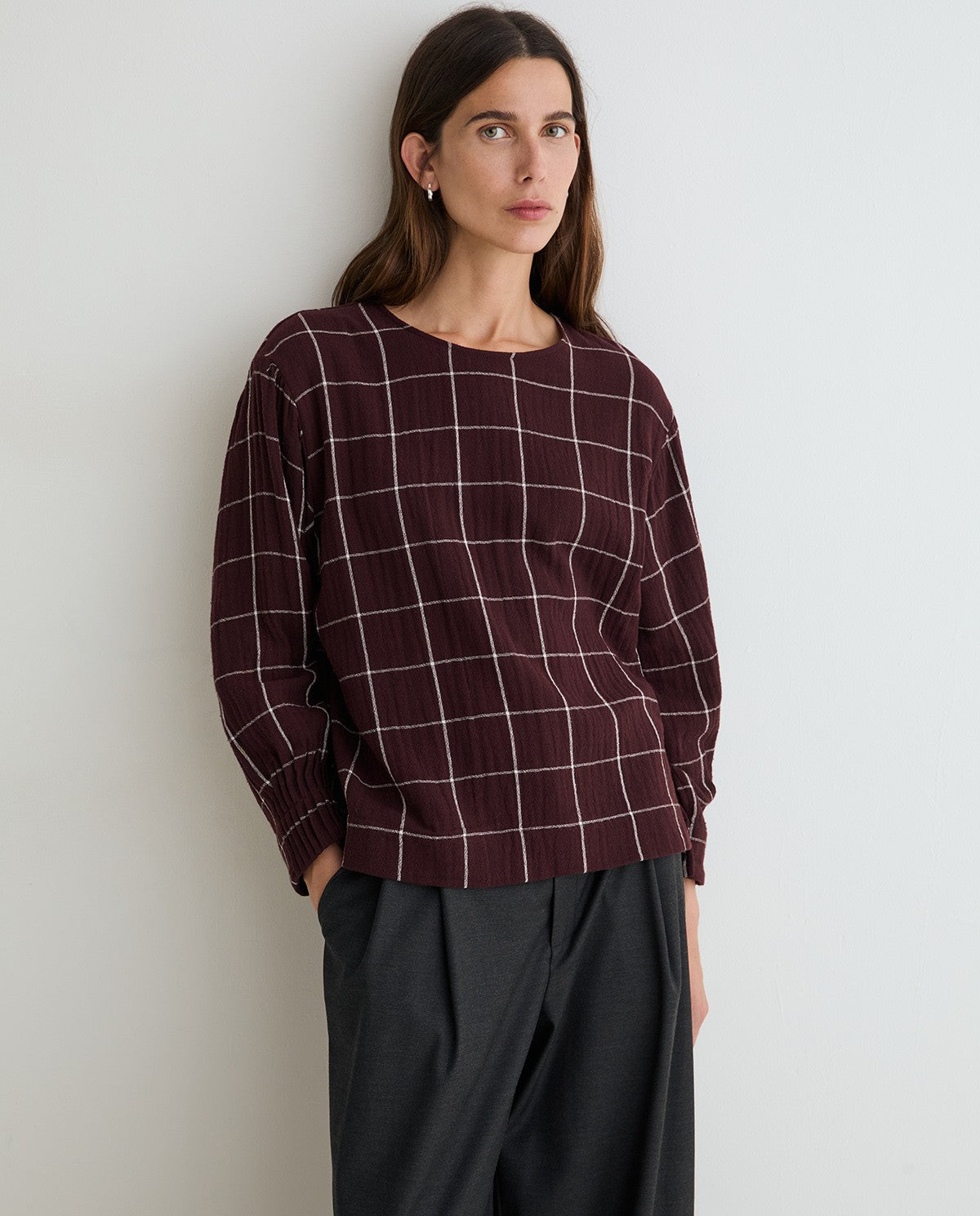 Check Shirt With Scarf