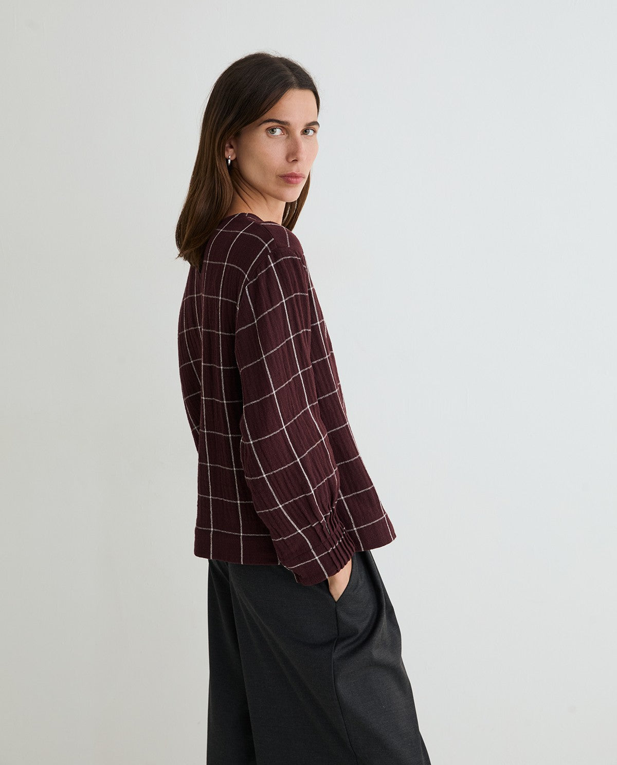 Check Shirt With Scarf
