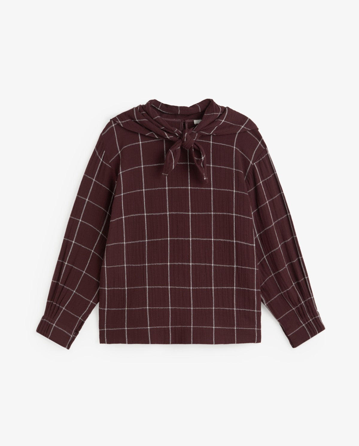 Check Shirt With Scarf