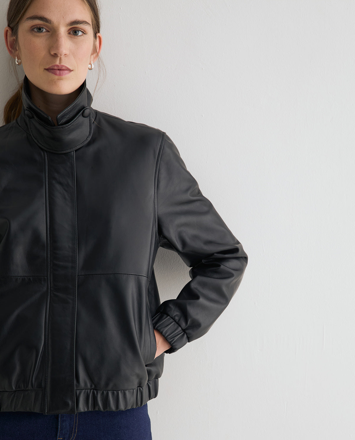 Leather Bomber Jacket