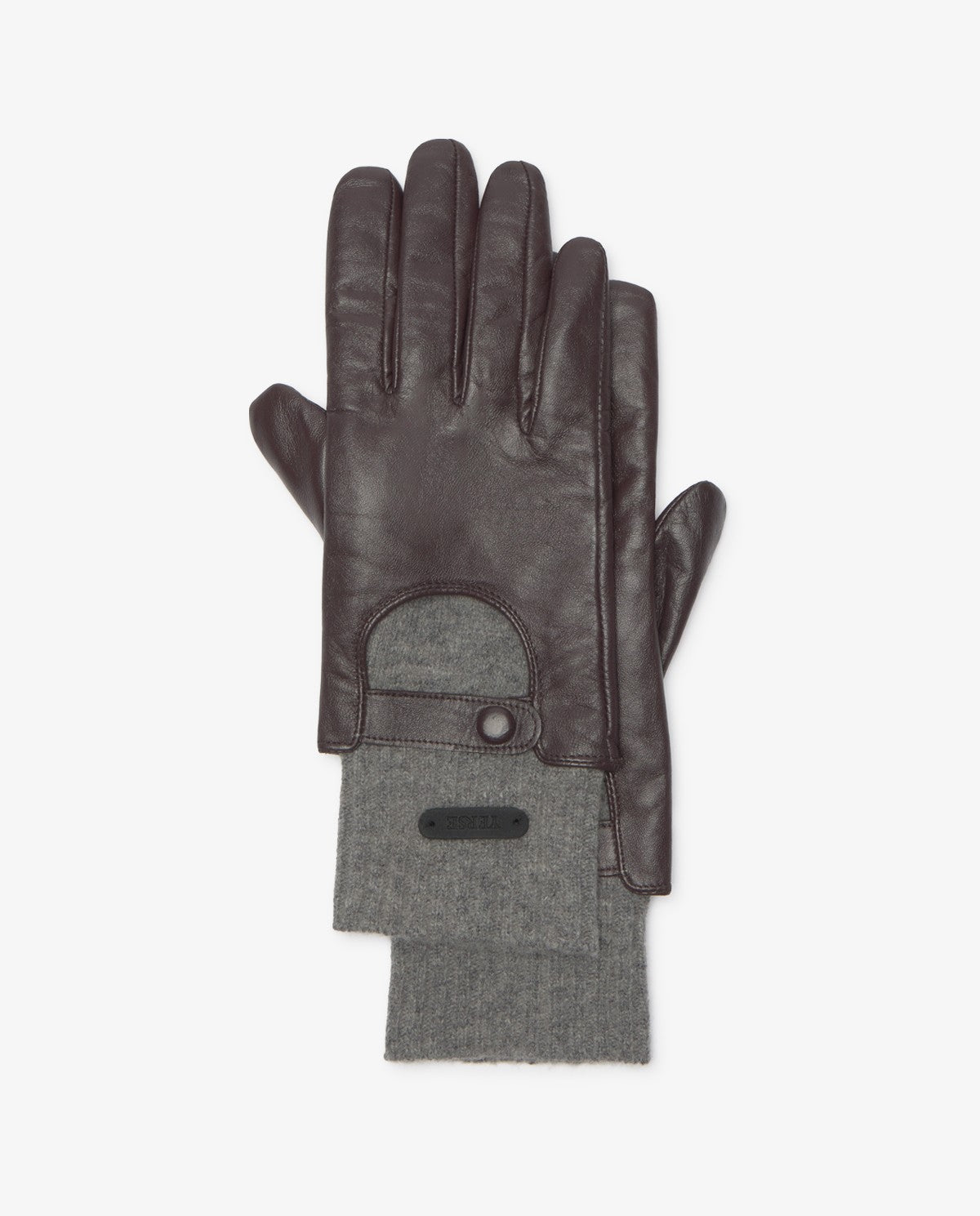 Leather and Wool Knit Glove