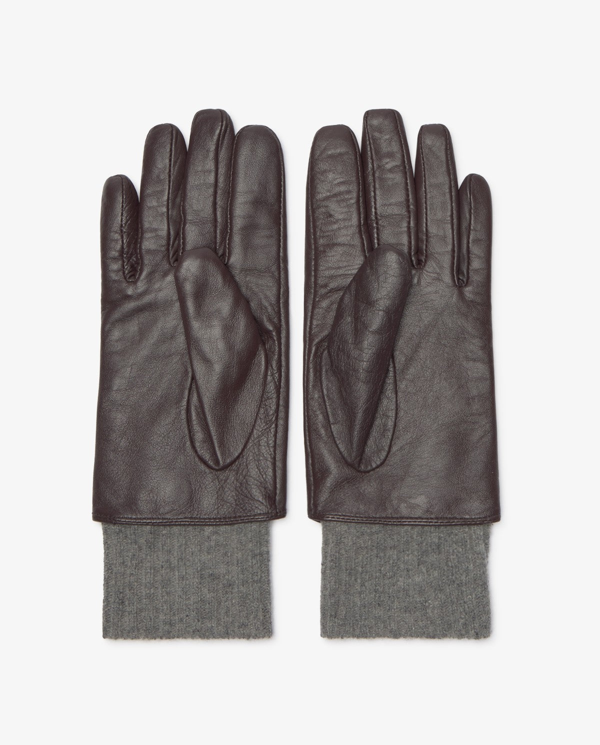 Leather and Wool Knit Glove