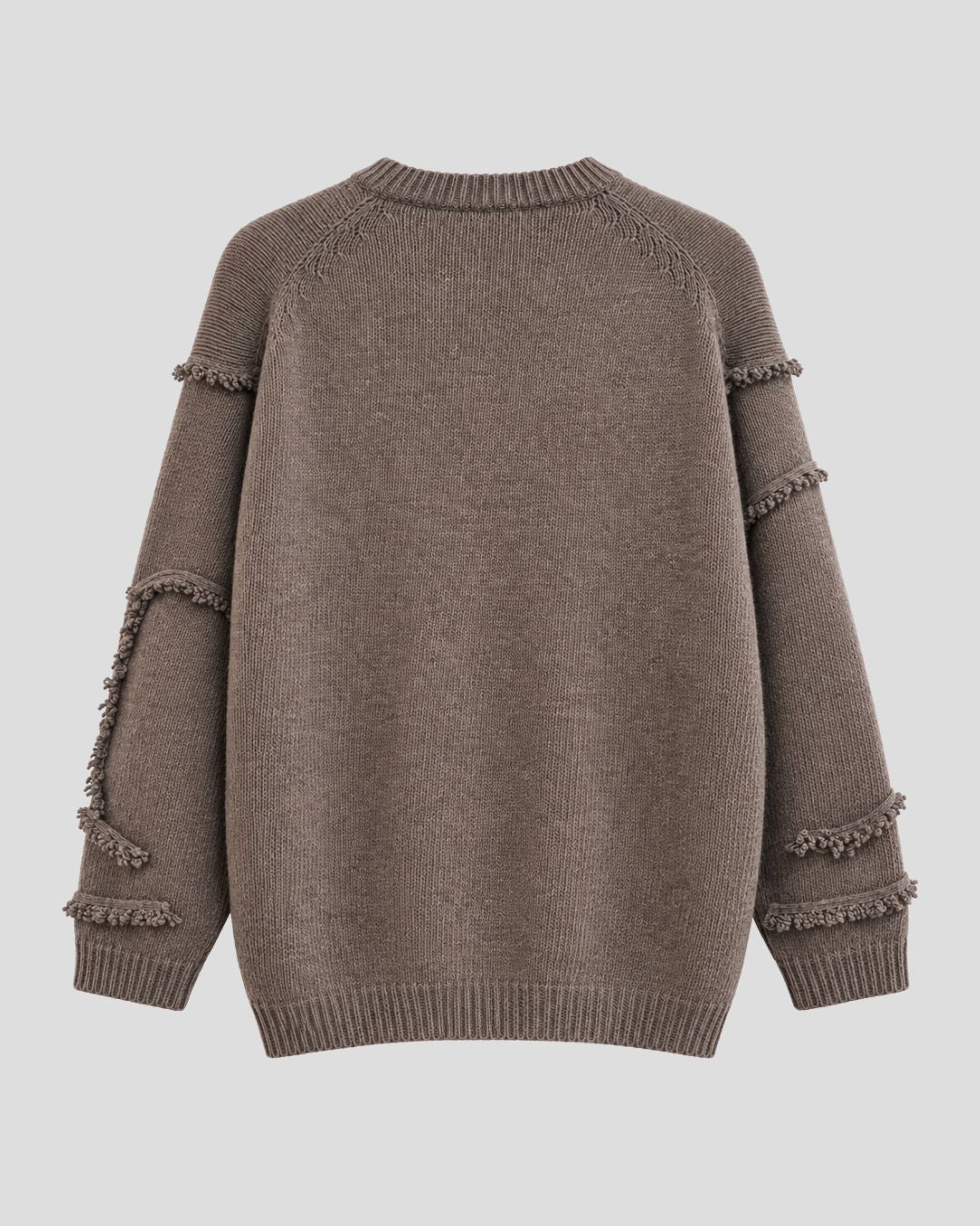 Yak Down Round Neck Sweater with Tassel
