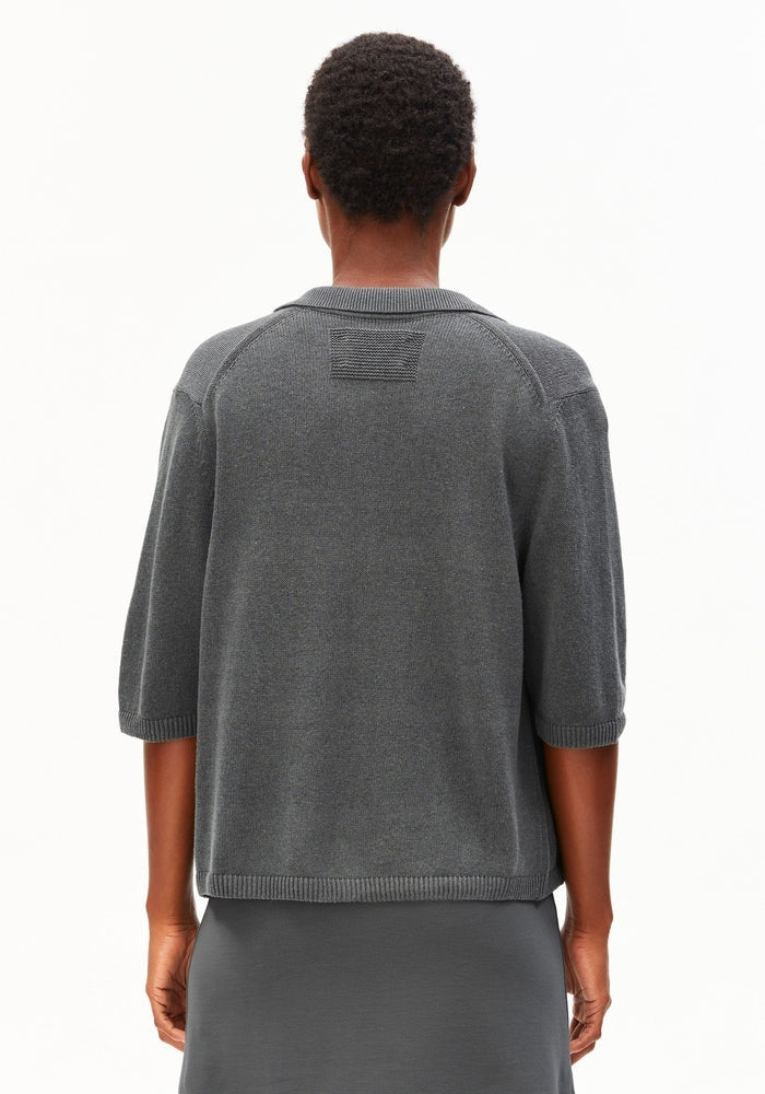 Short Sleeve Linen Blend Cardigan