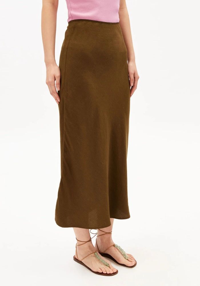Lenovaa Lino Slip Skirt