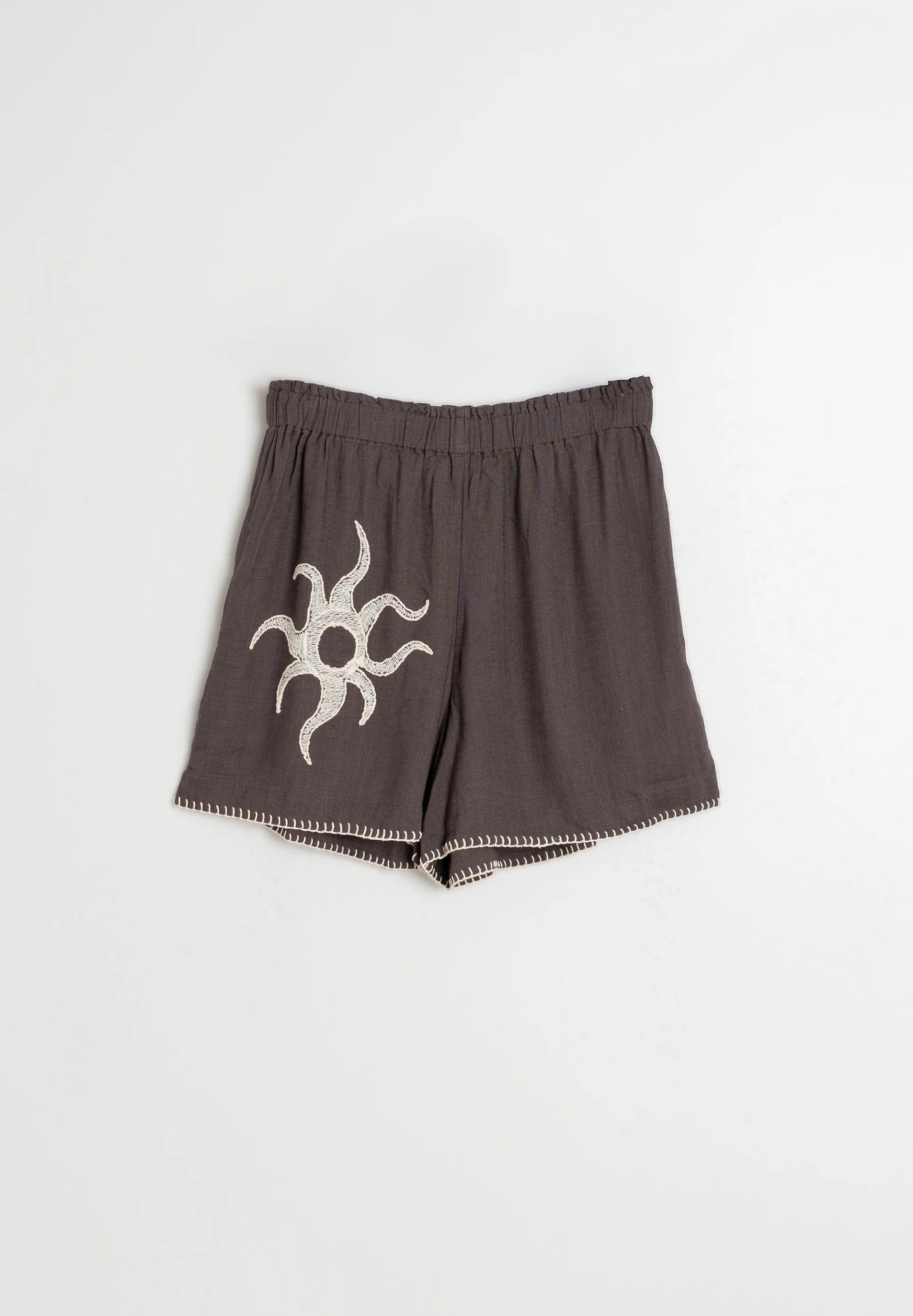 Elastic Embroidery Shorts