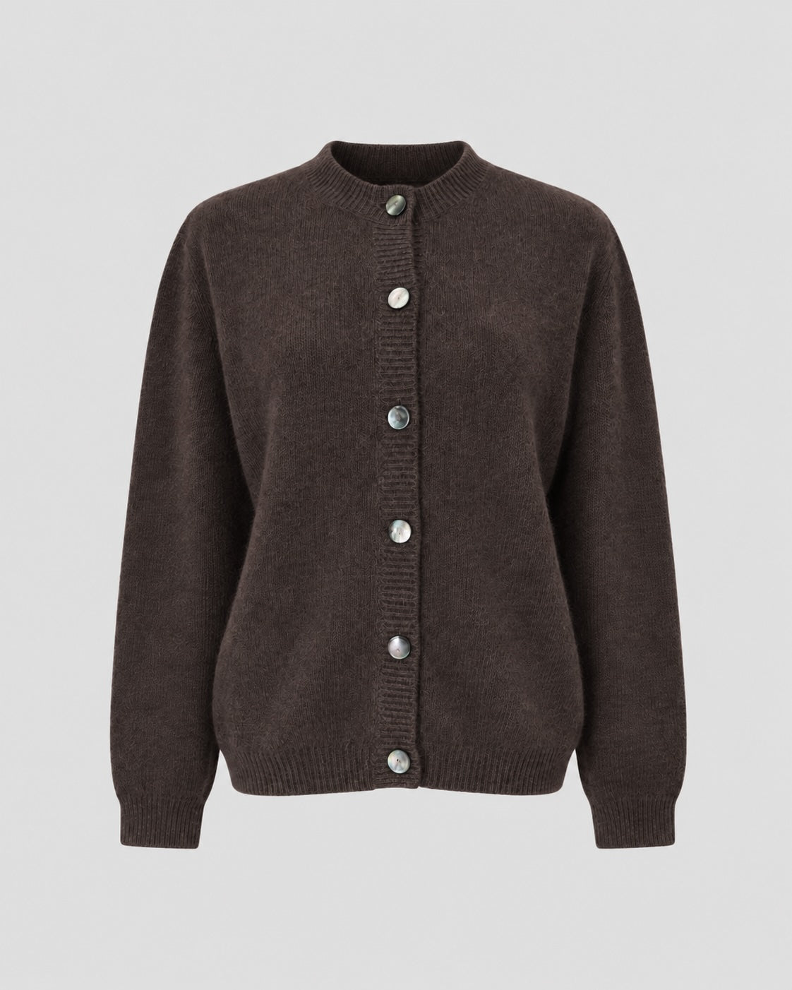 Yak Down Round Neck Cardigan