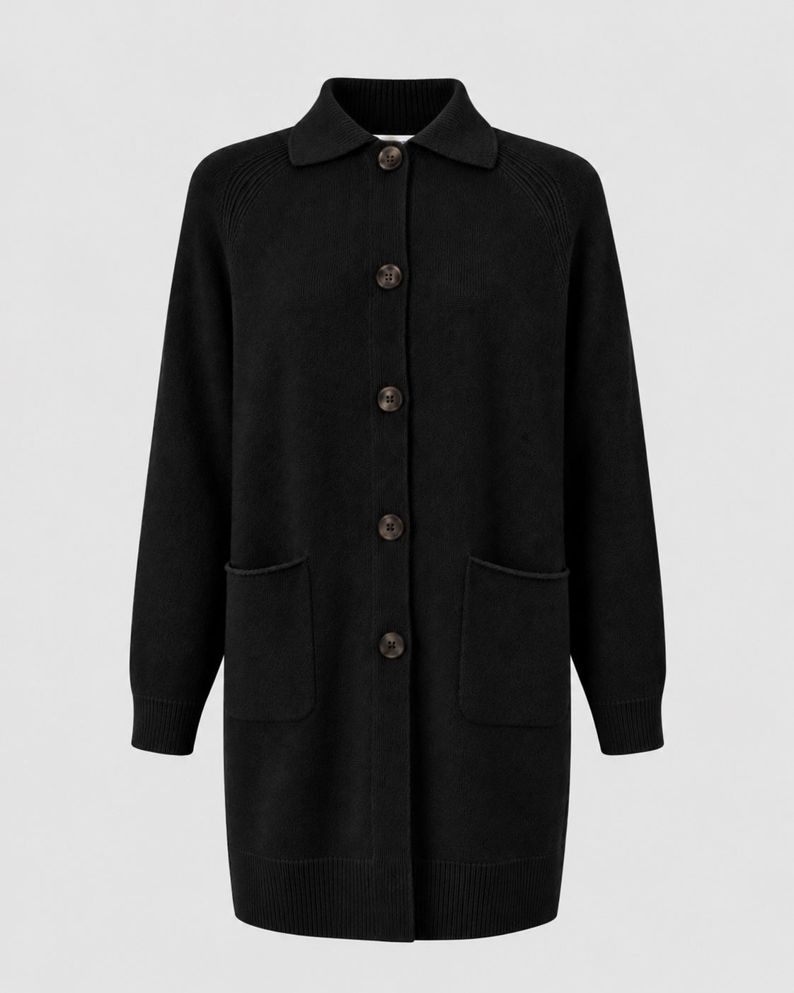 Cashmere Long Polo Cardigan