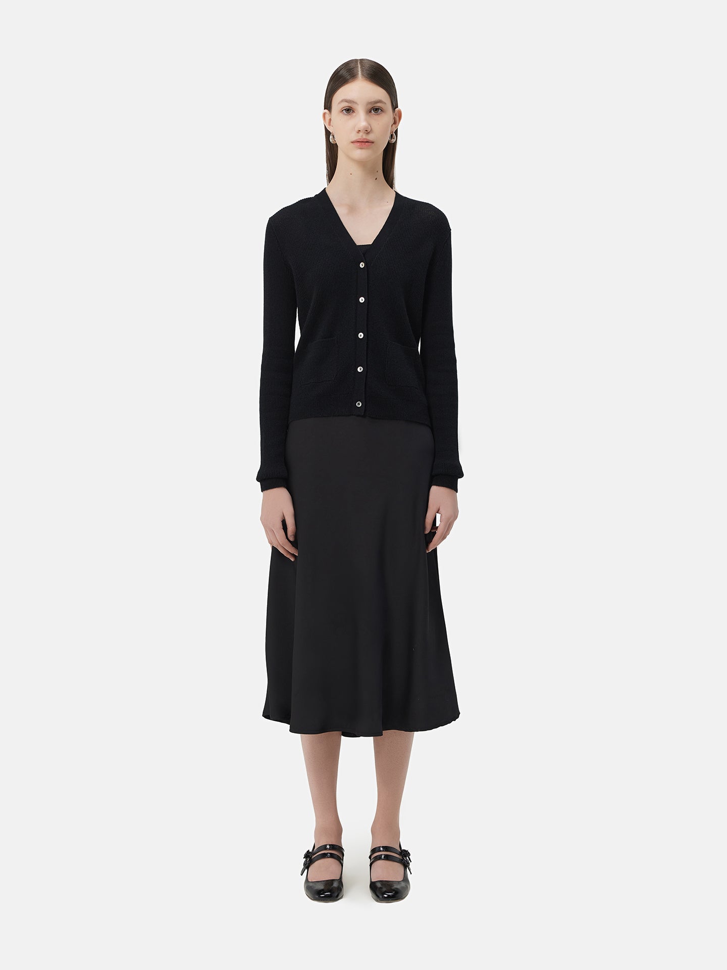 Cashmere Mesh Knit Cardigan