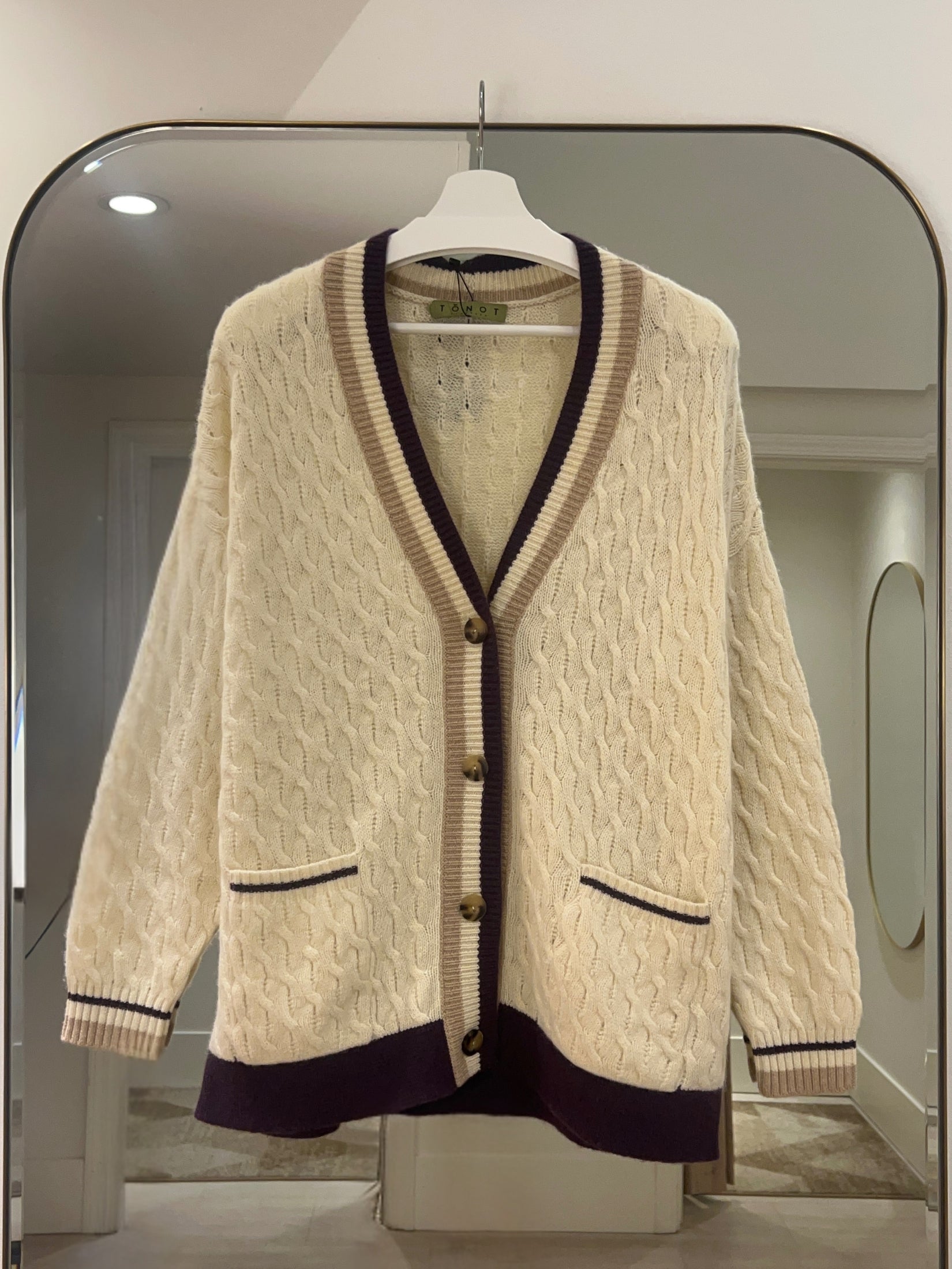 Cashmere Cable Knit Cardigan