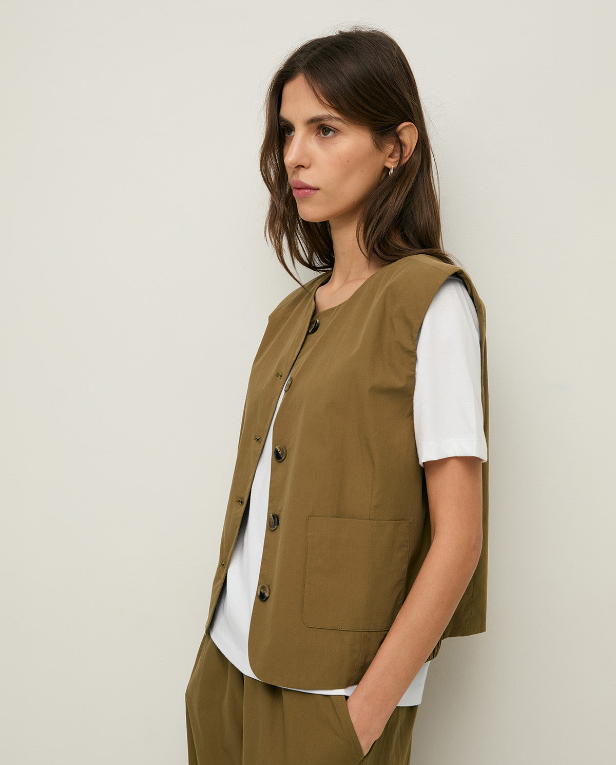 Carli Poplin Vest