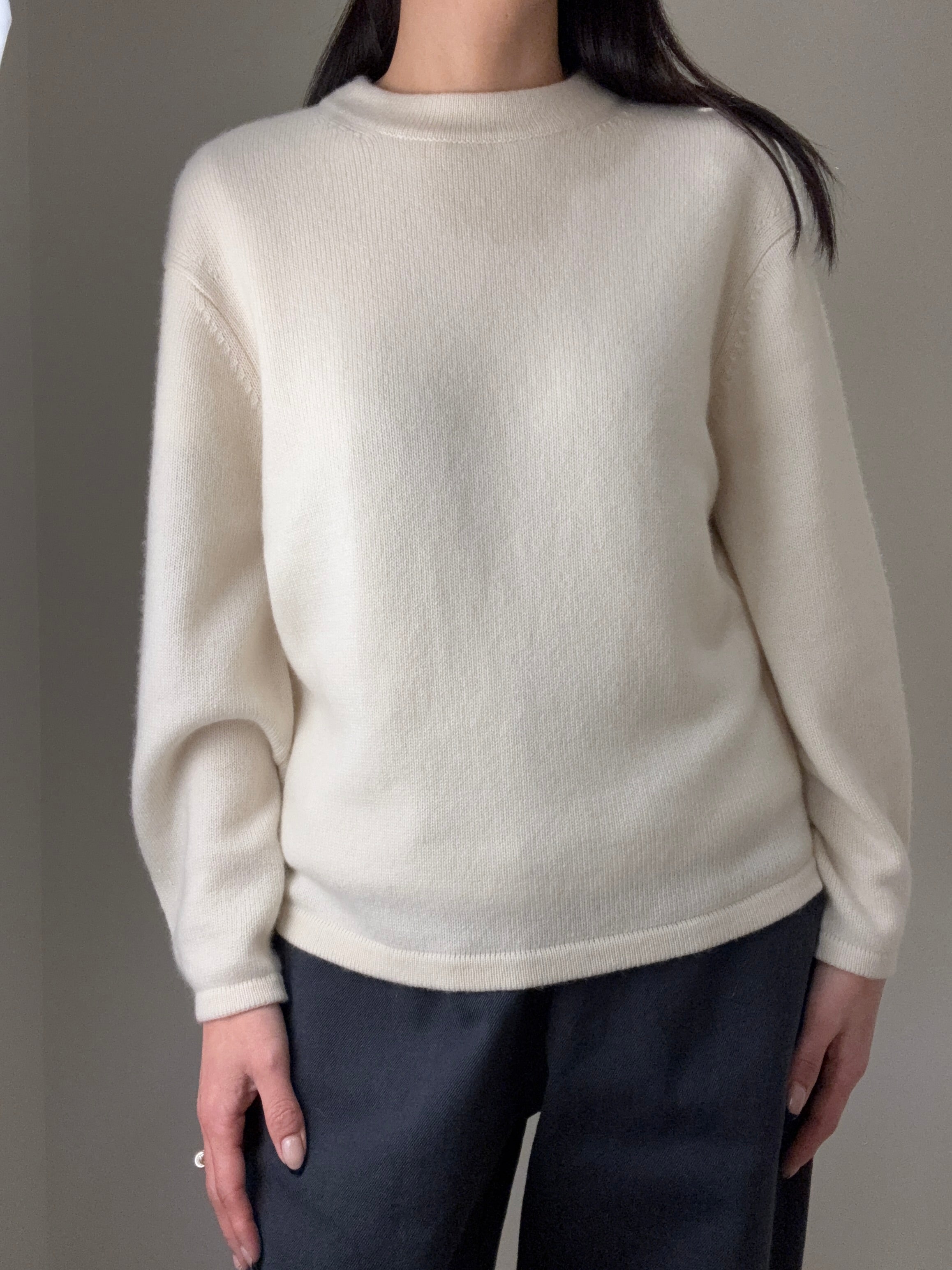 Balloon Sleeve Cashmere Sweater