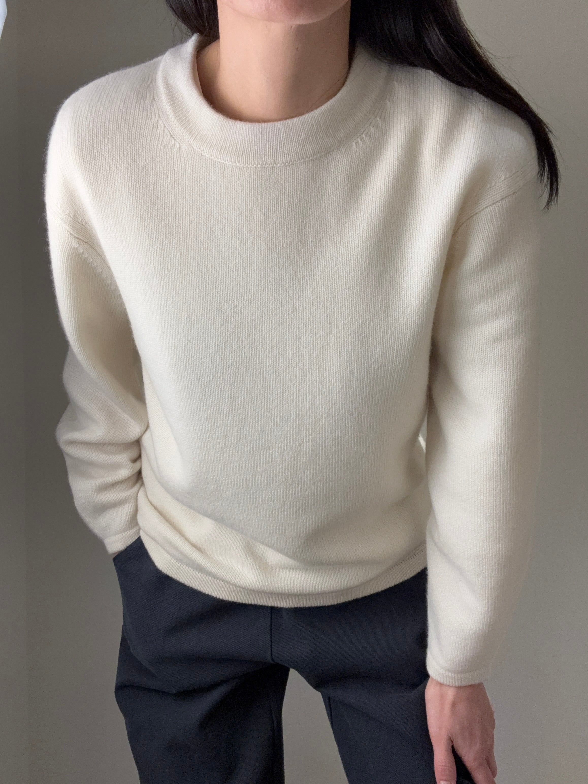 Balloon Sleeve Cashmere Sweater