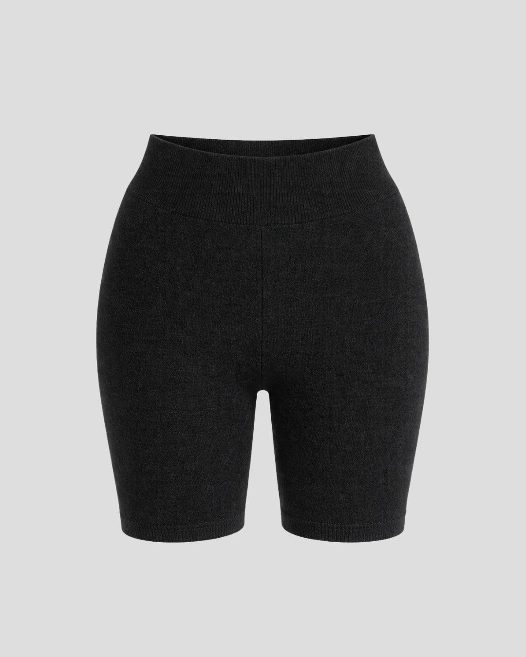 Cashmere Biker Shorts - Black