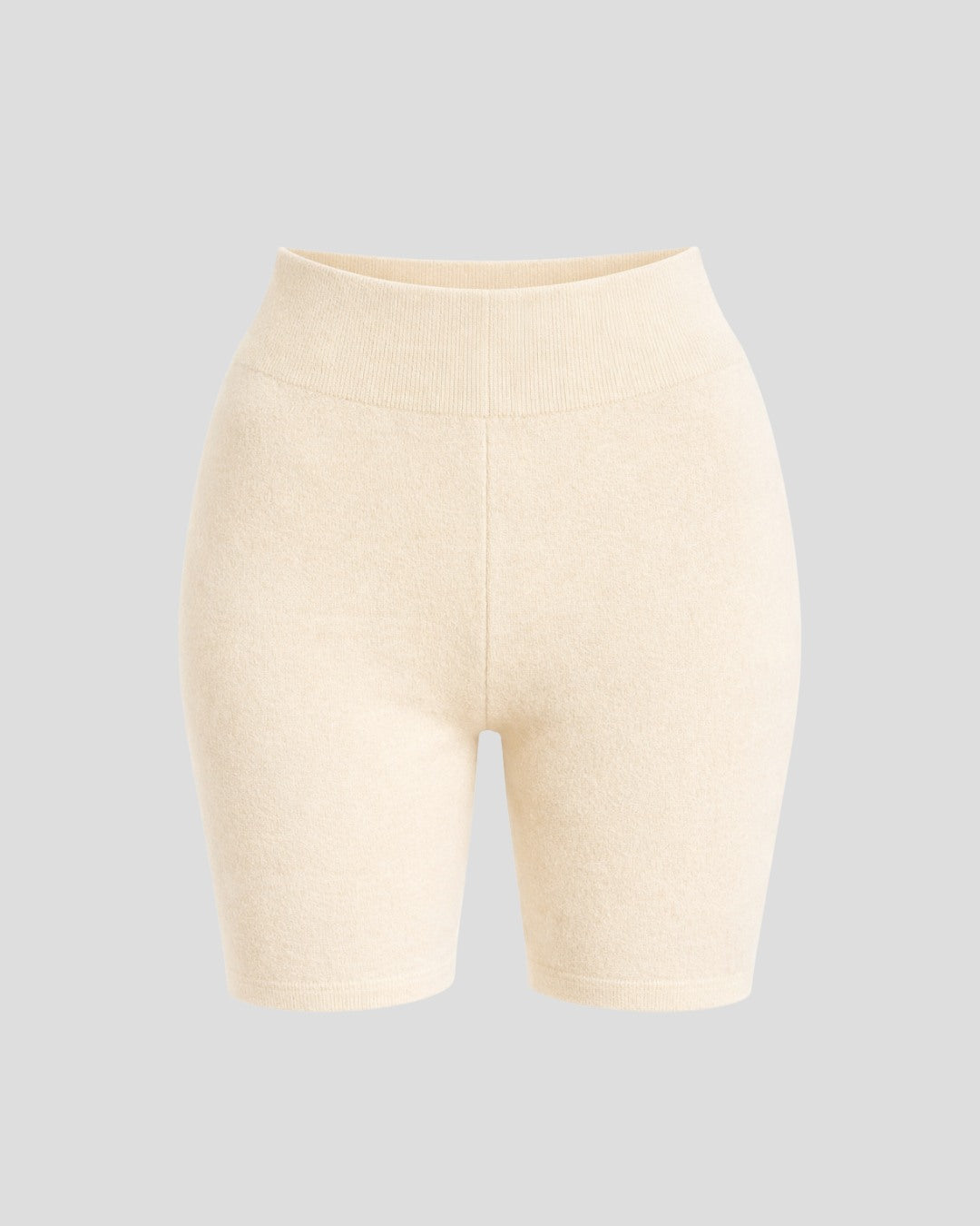 Cashmere Biker Shorts Ivory