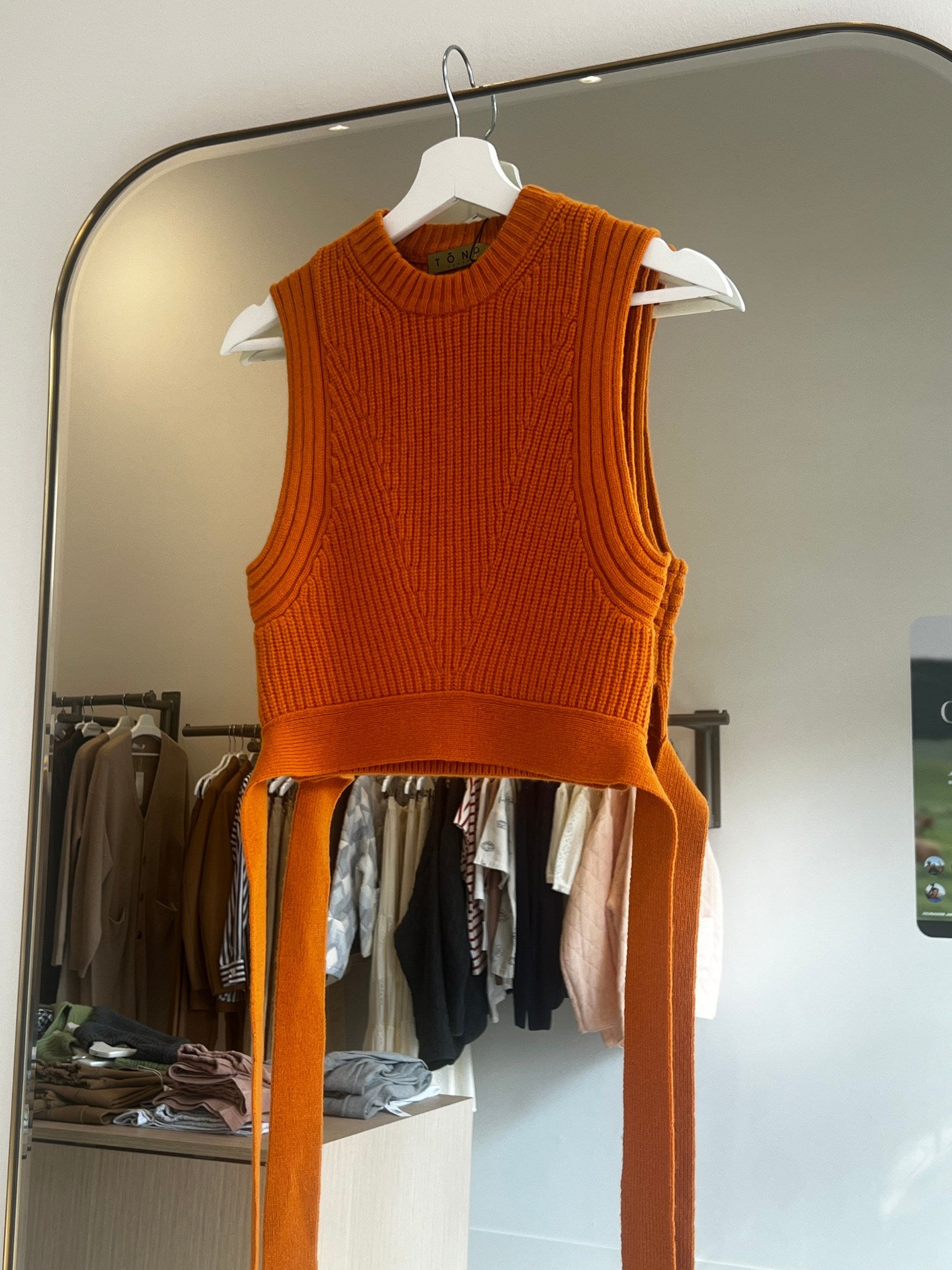 Cashmere Long Belt Vest