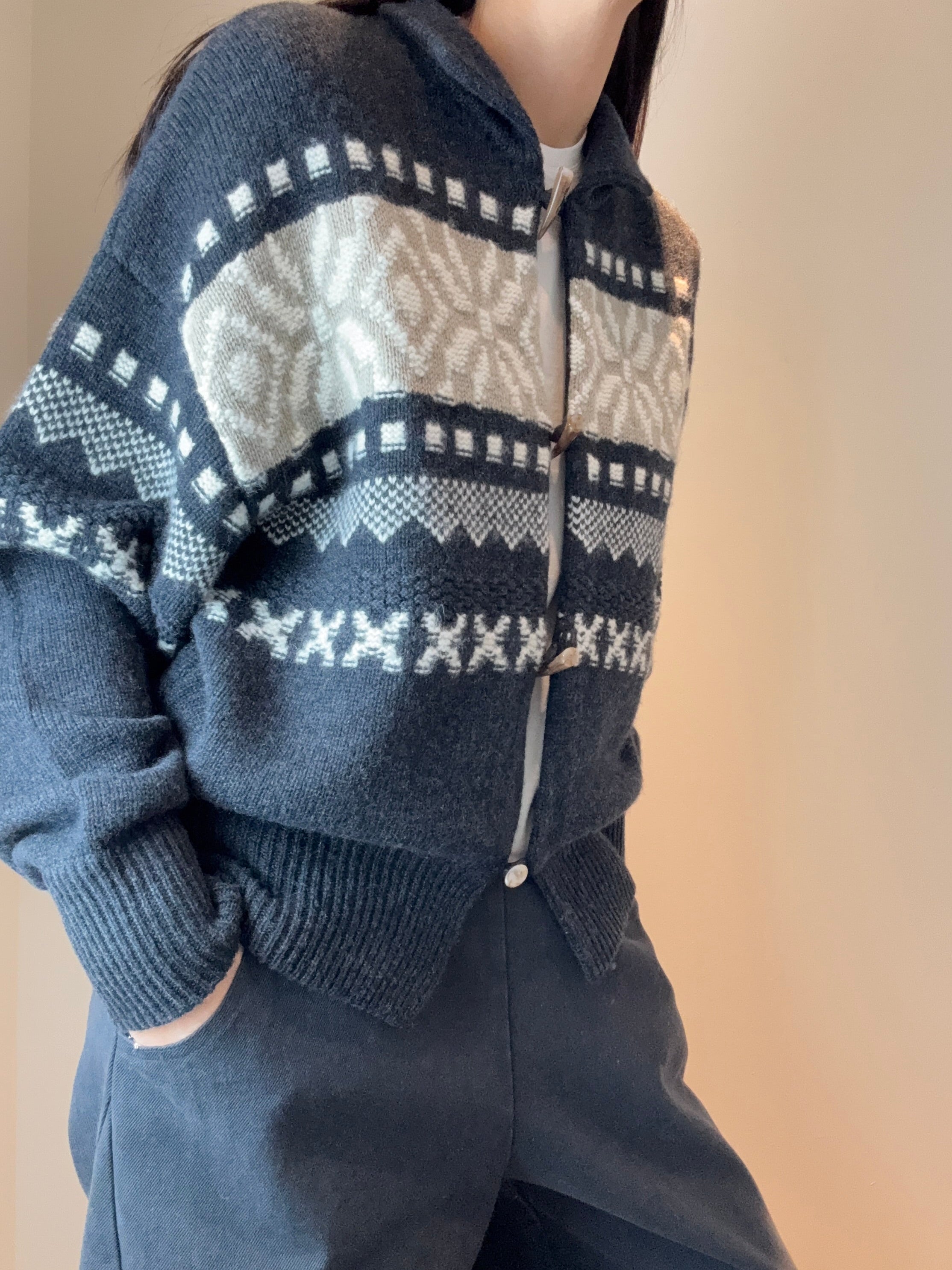 Fair Isle Cashmere Cardigan