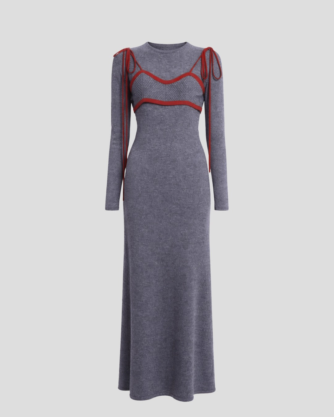 Long Cashmere Dress Grey