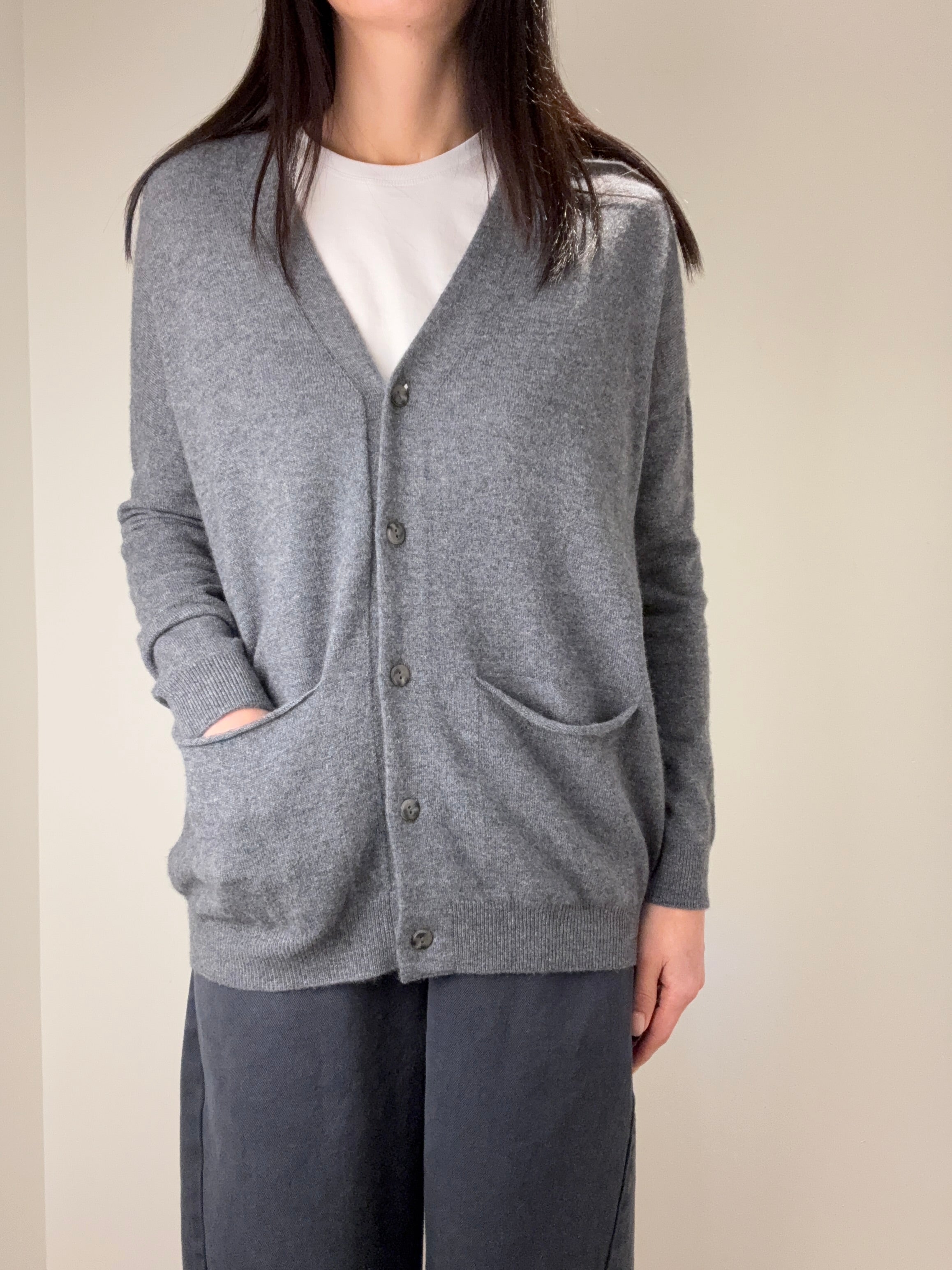 Cashmere Loose Pocket Cardigan