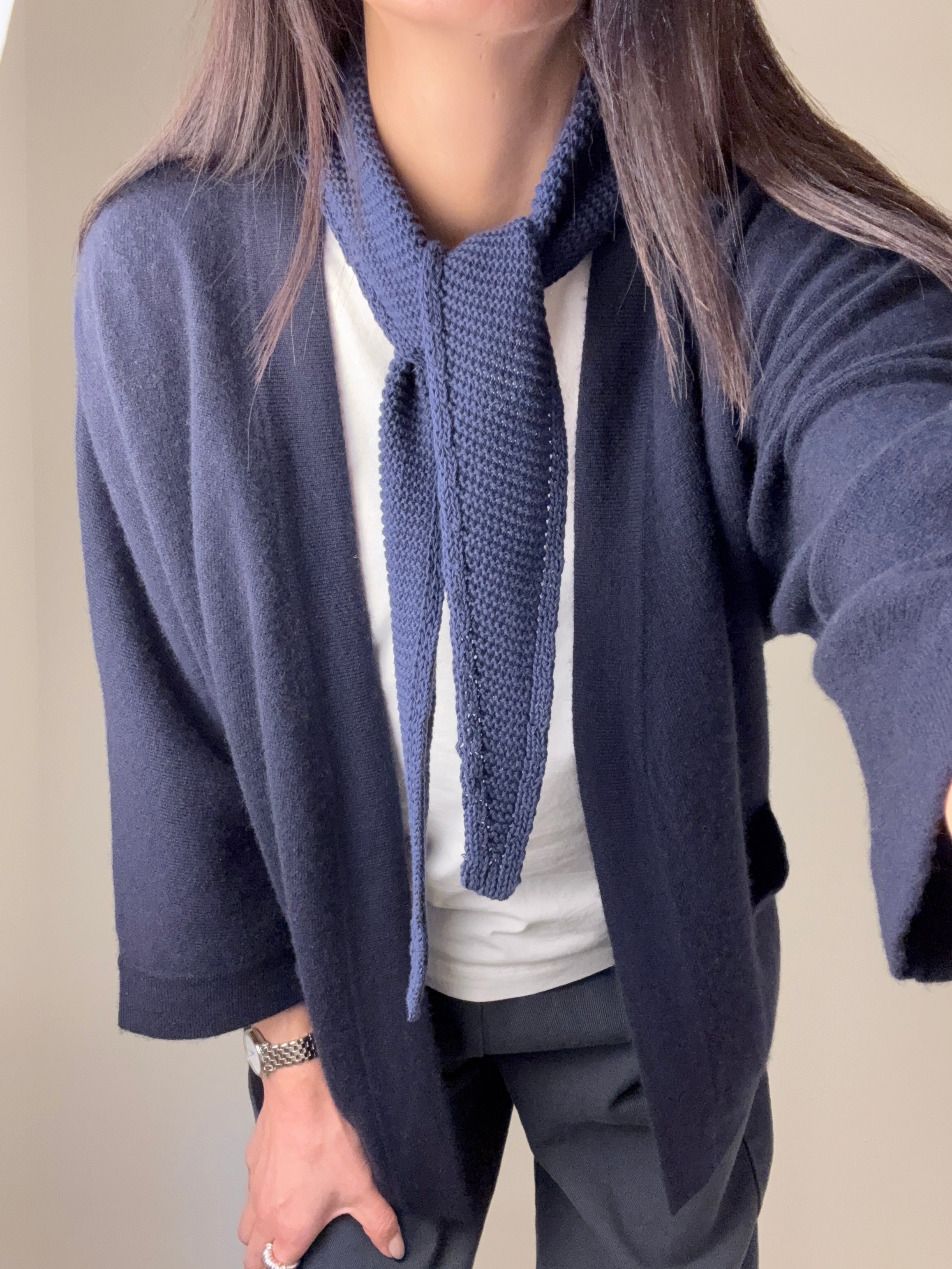 Cashmere Open-Front Cardigan