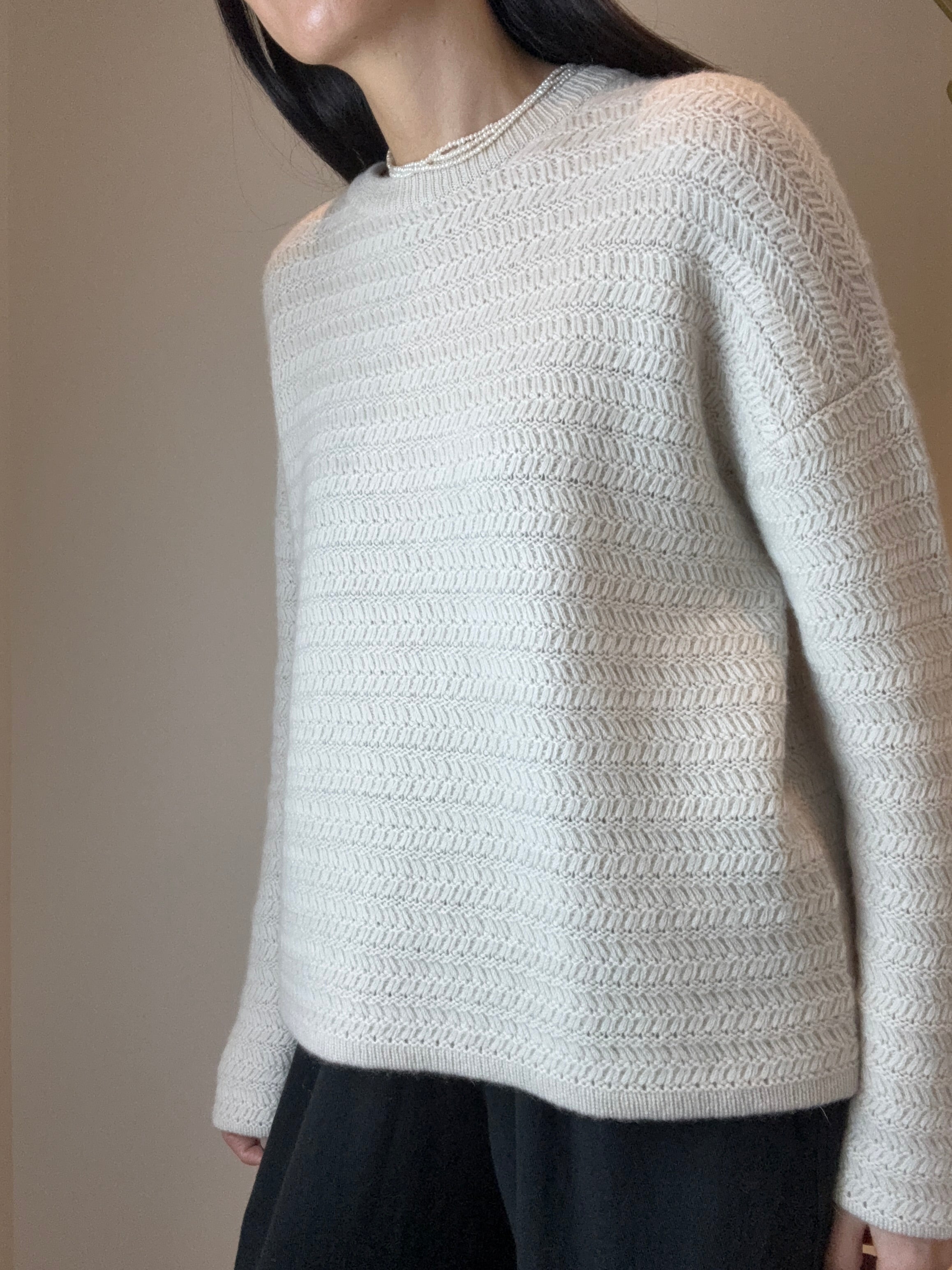 Running Stitch Cashmere Sweater