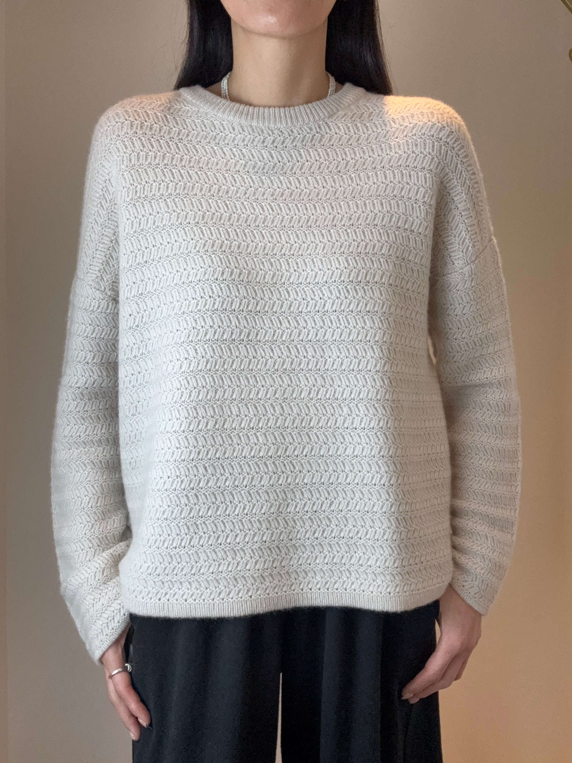Running Stitch Cashmere Sweater