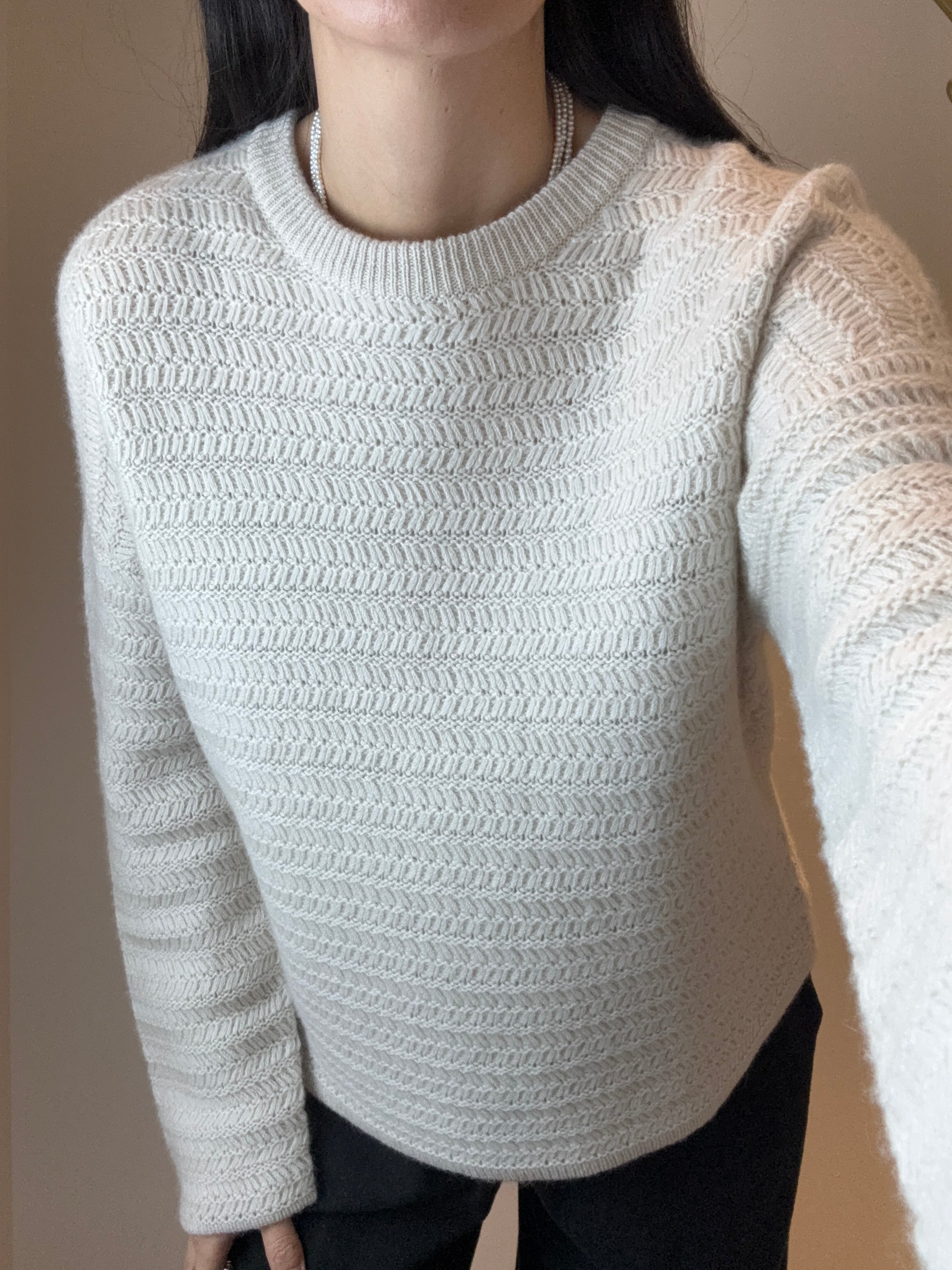 Running Stitch Cashmere Sweater