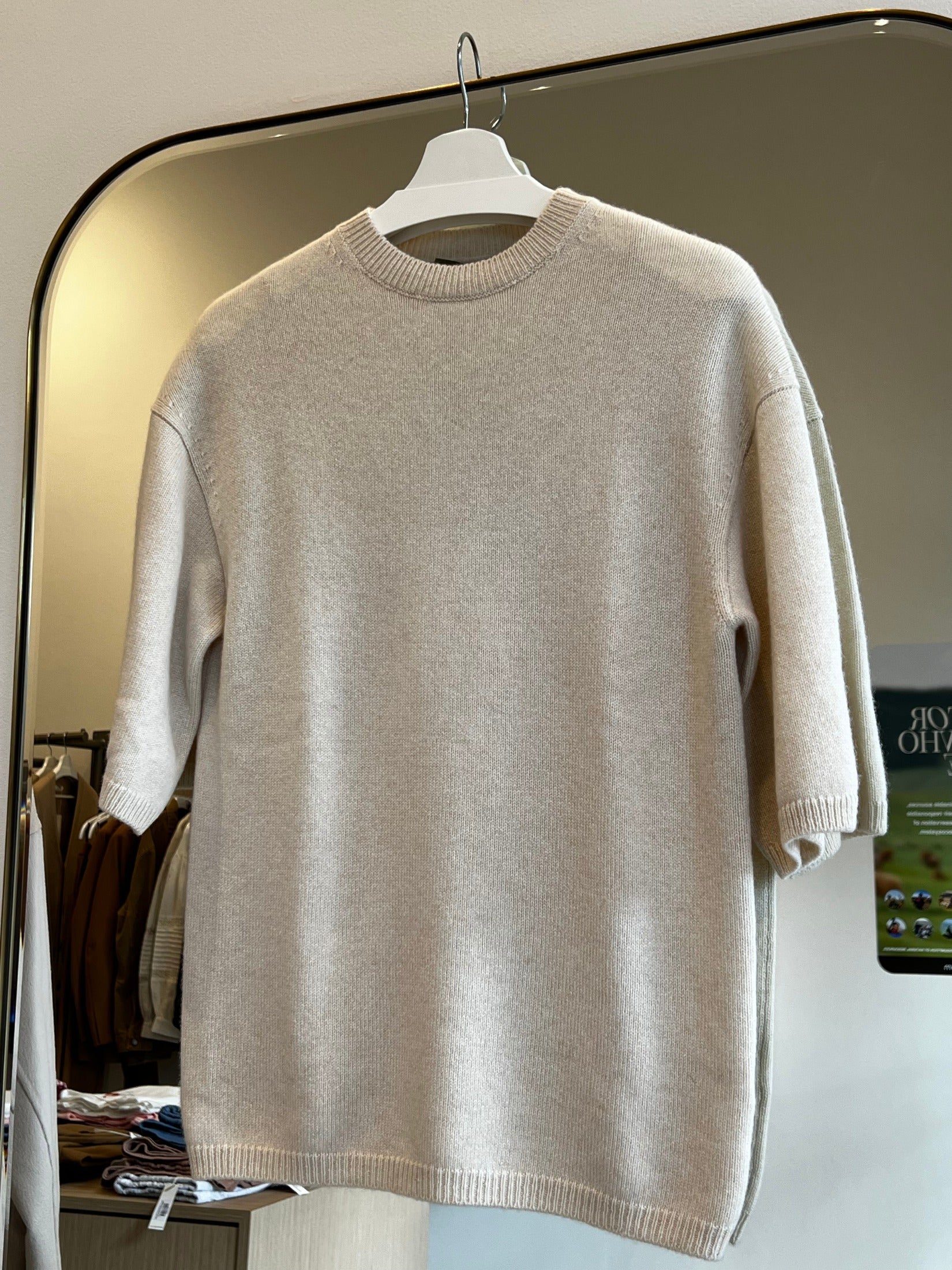 Cashmere Short Sleeve Round Neck