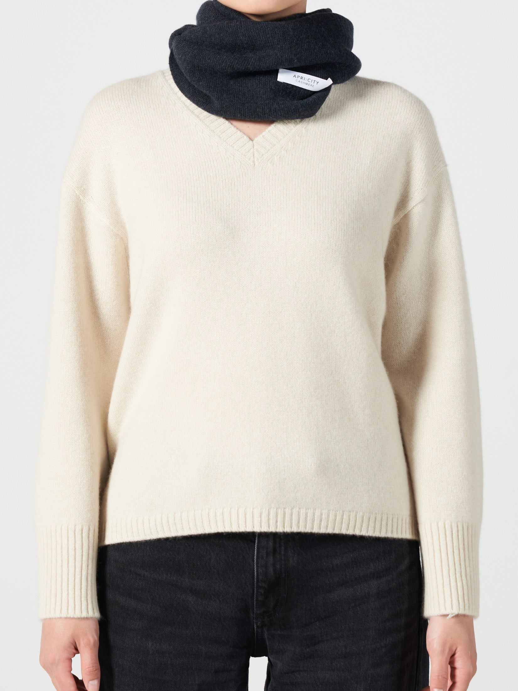 Cashmere Double Loop Tube Scarf