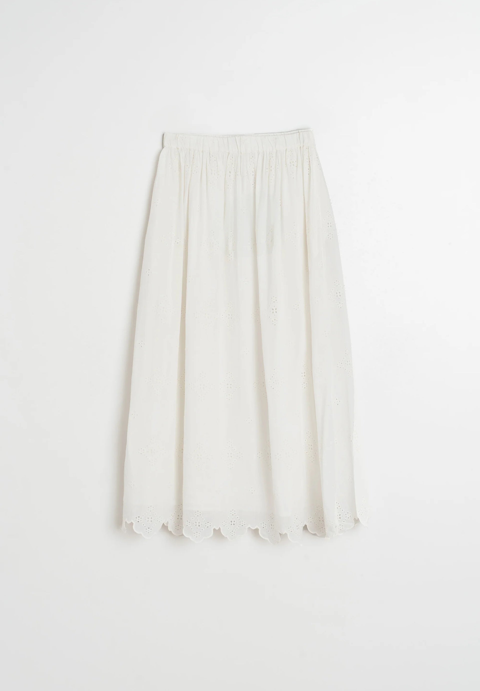 Embroidered Midi Skirt