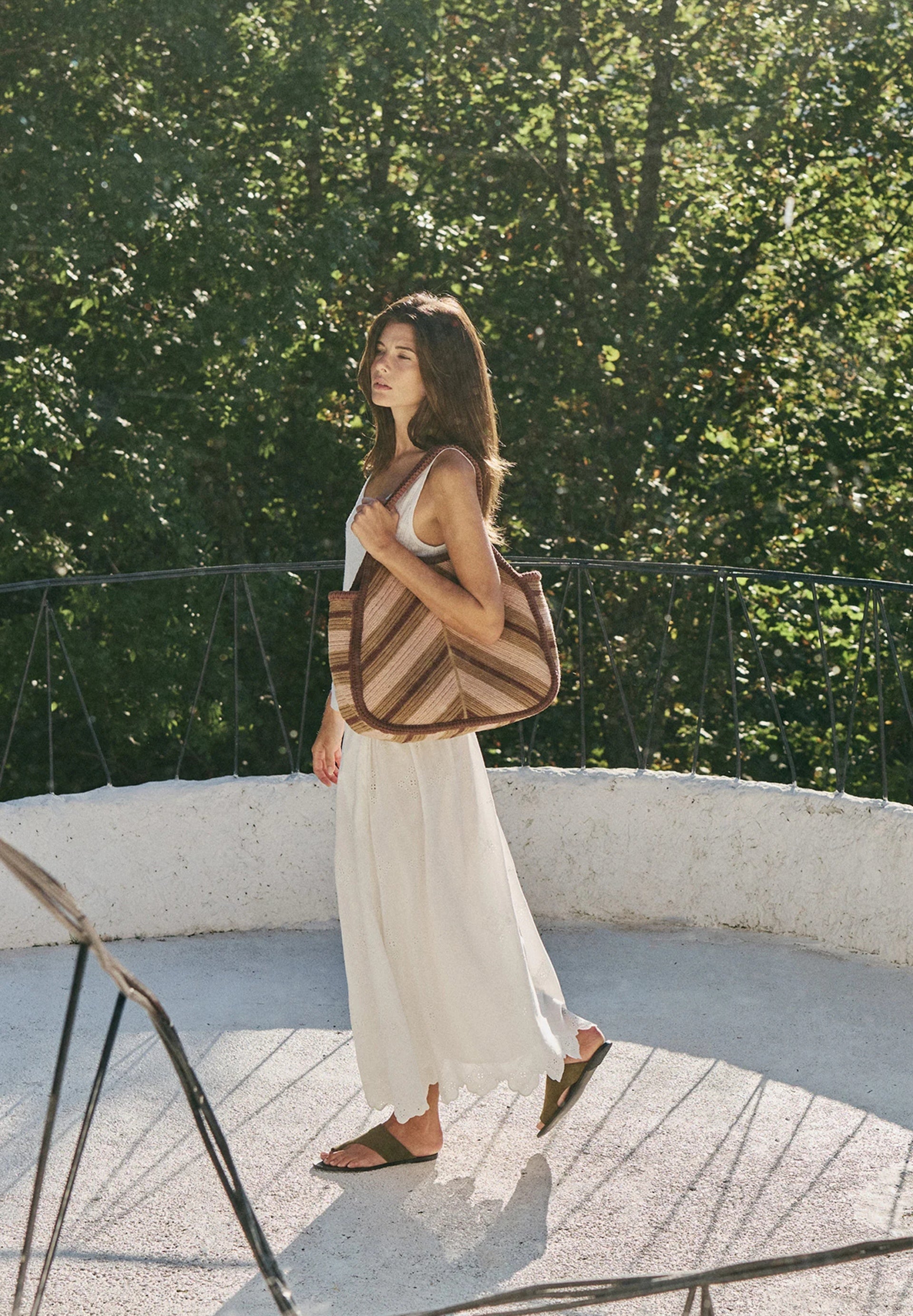 Embroidered Midi Skirt